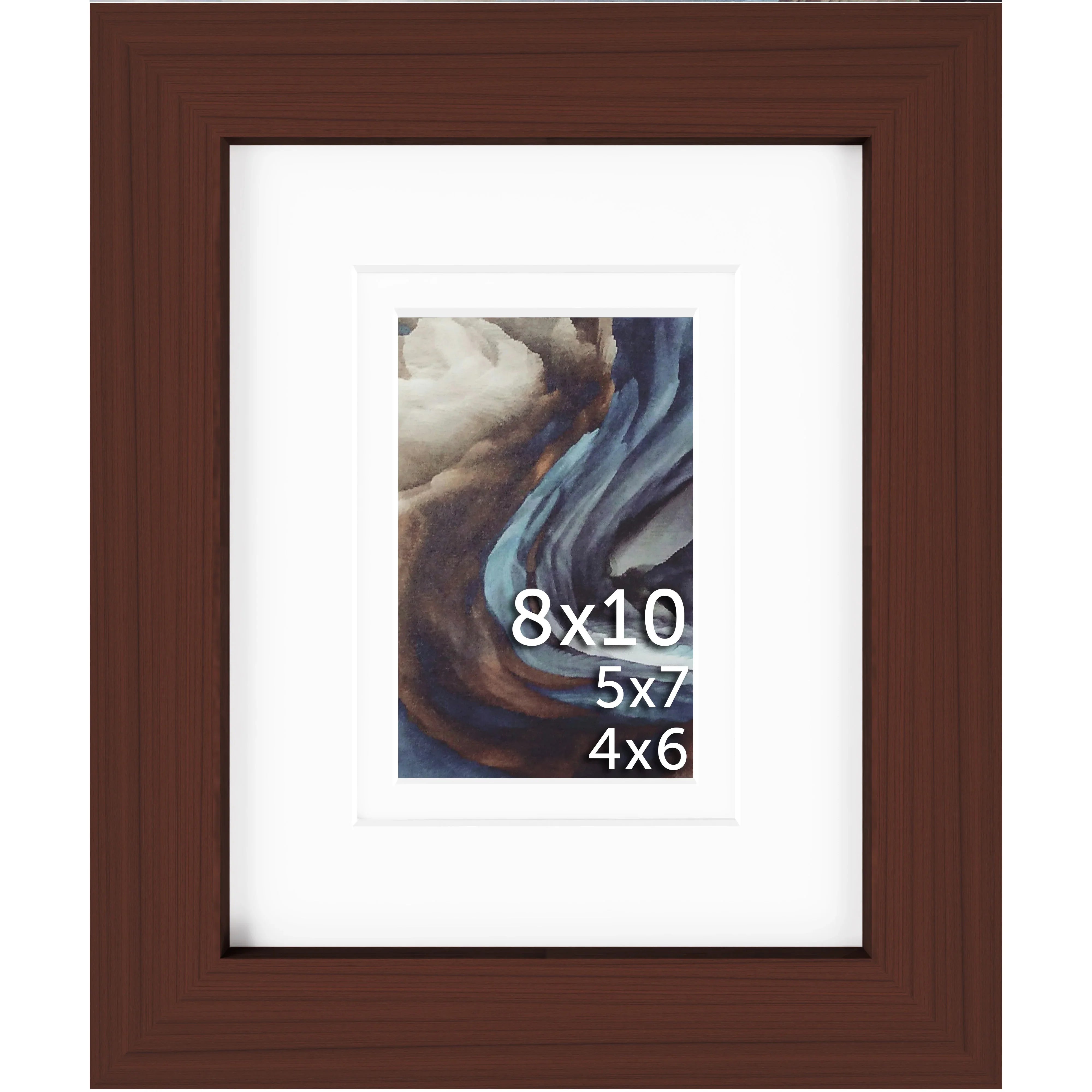 8x10 Multi-Mat Wood Frame - Signature Glass