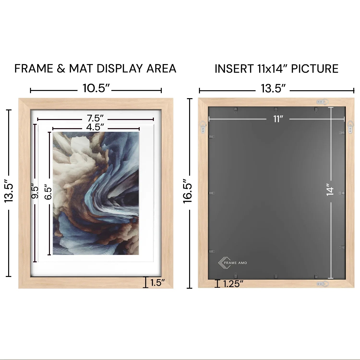 11x14 Multi-Mat Wood Frame - Signature Glass