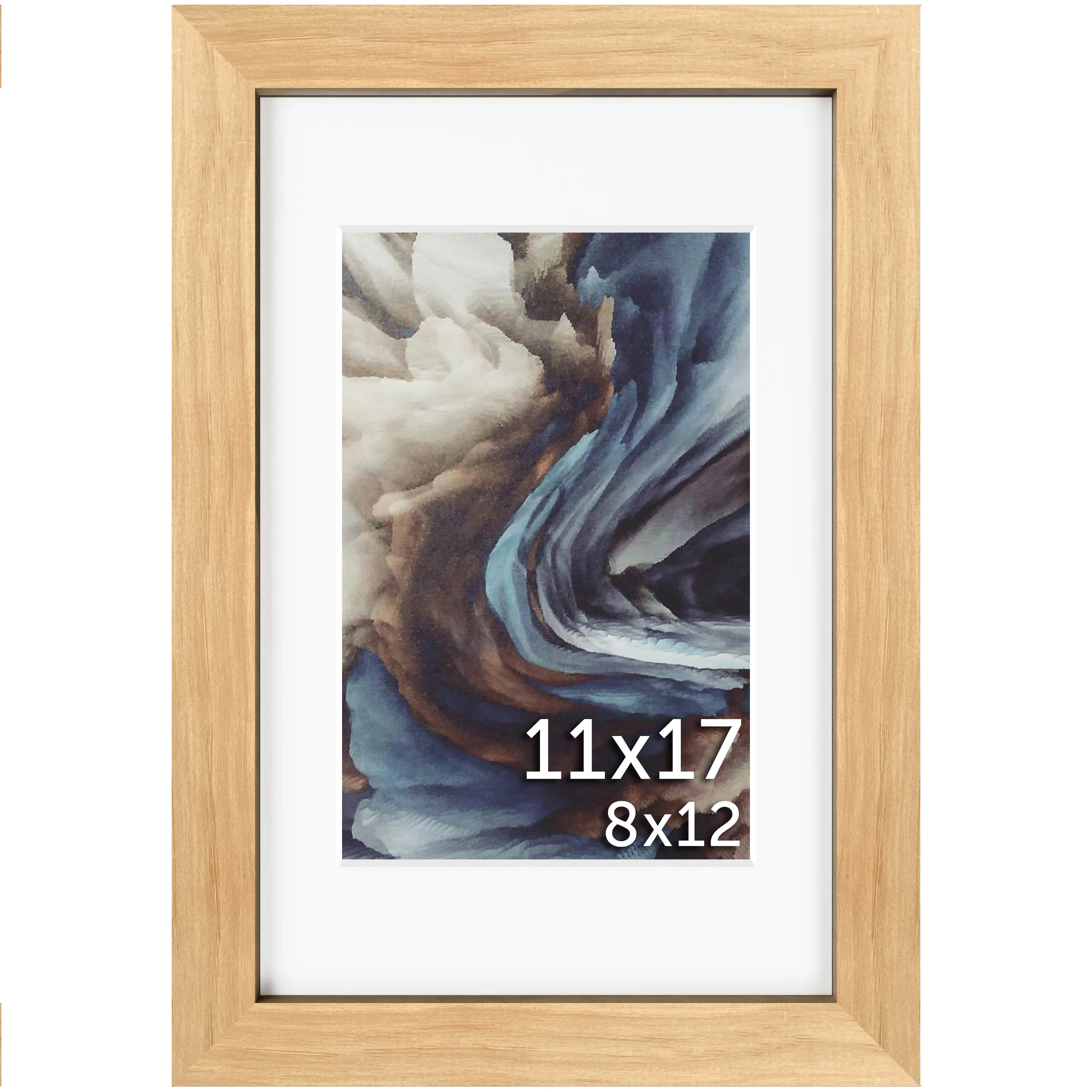 11x17 Matted Wood Frame - Signature Glass