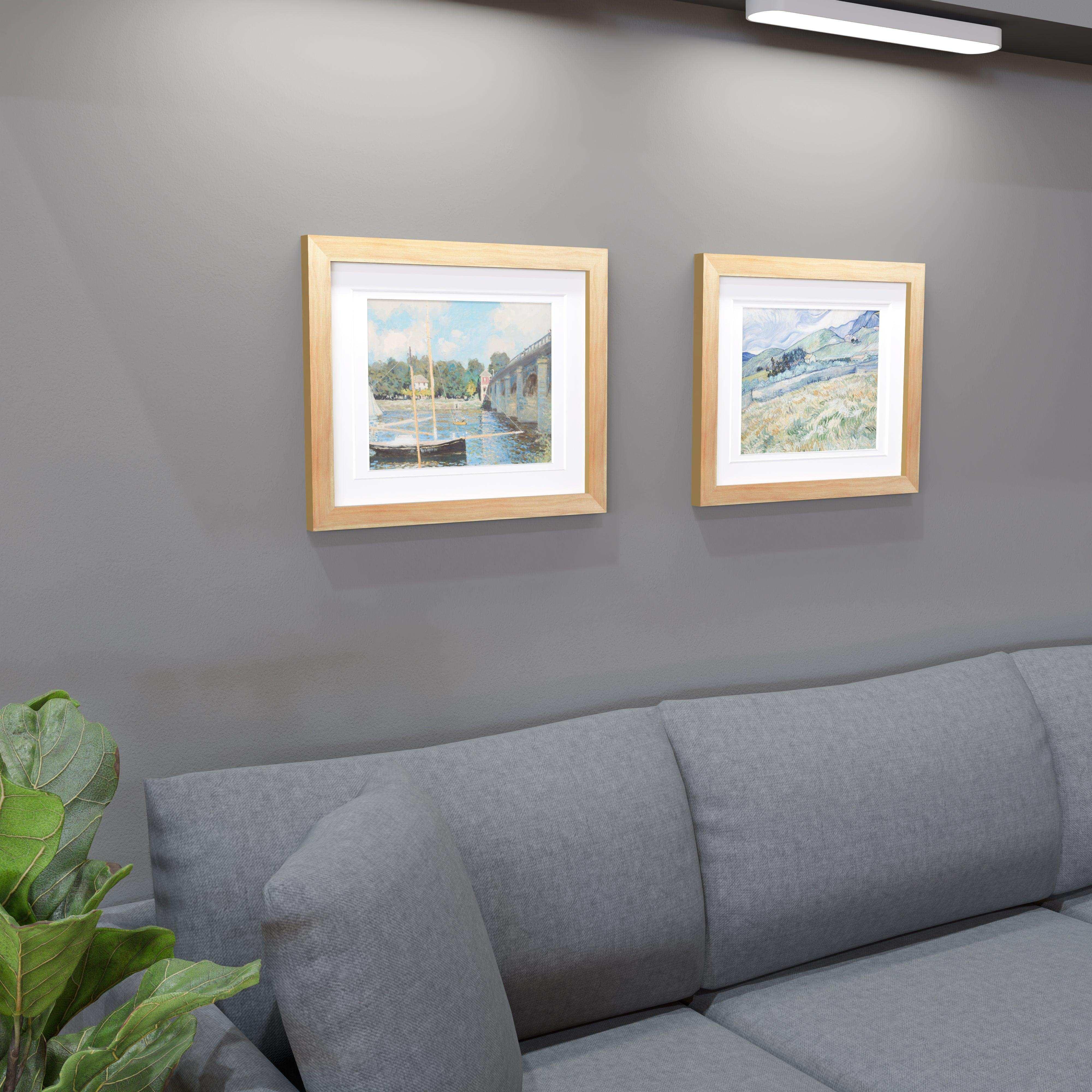 16x20 Wood Frame Double Matted to 12x16 and 11x14 - Glass