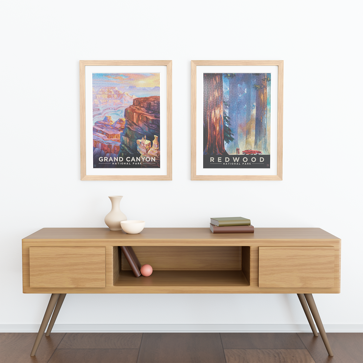 24x32 Matted Wood Frame - Signature Glass