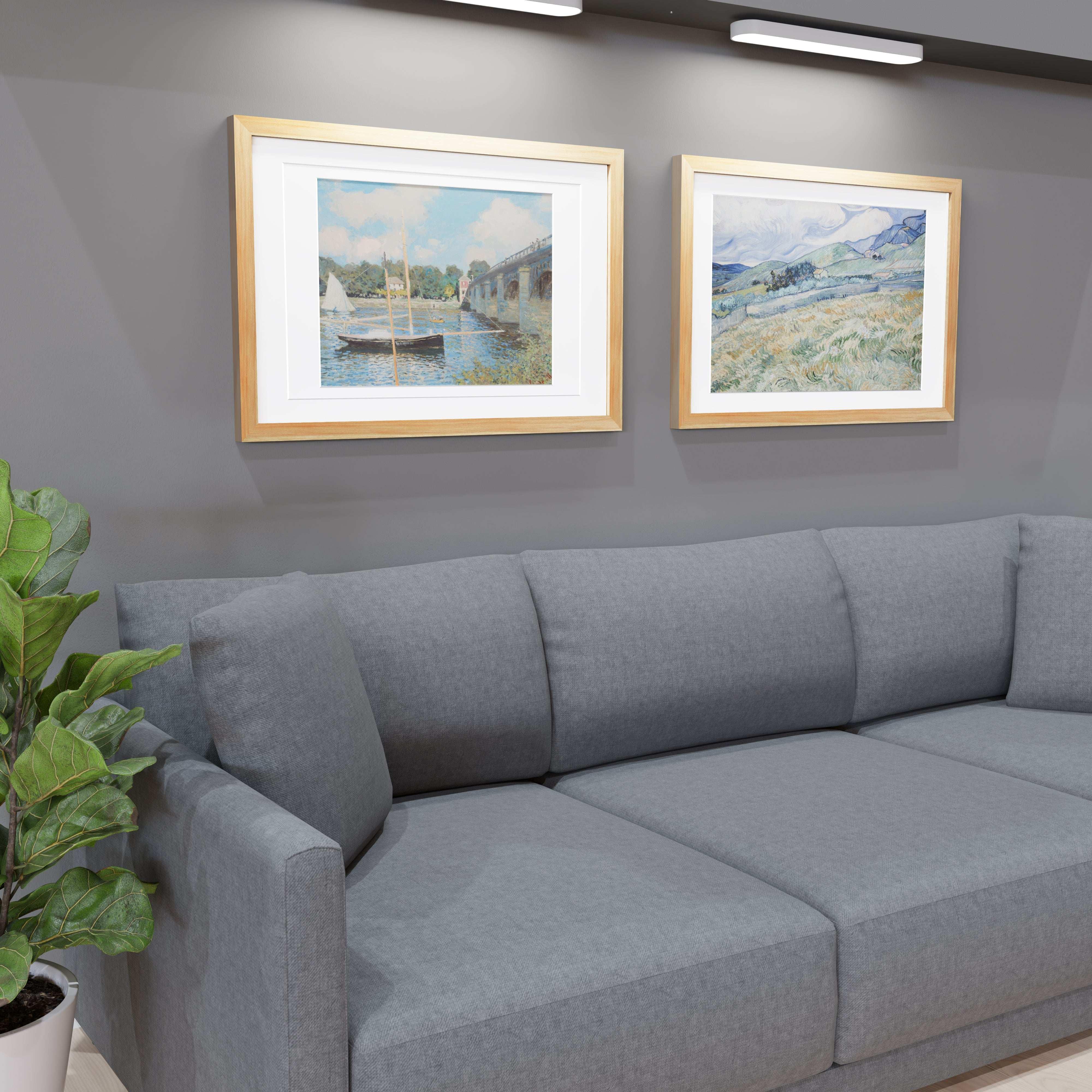 24x36 Wood Frame Double Matted to 20x30 and 18x24 - Glass