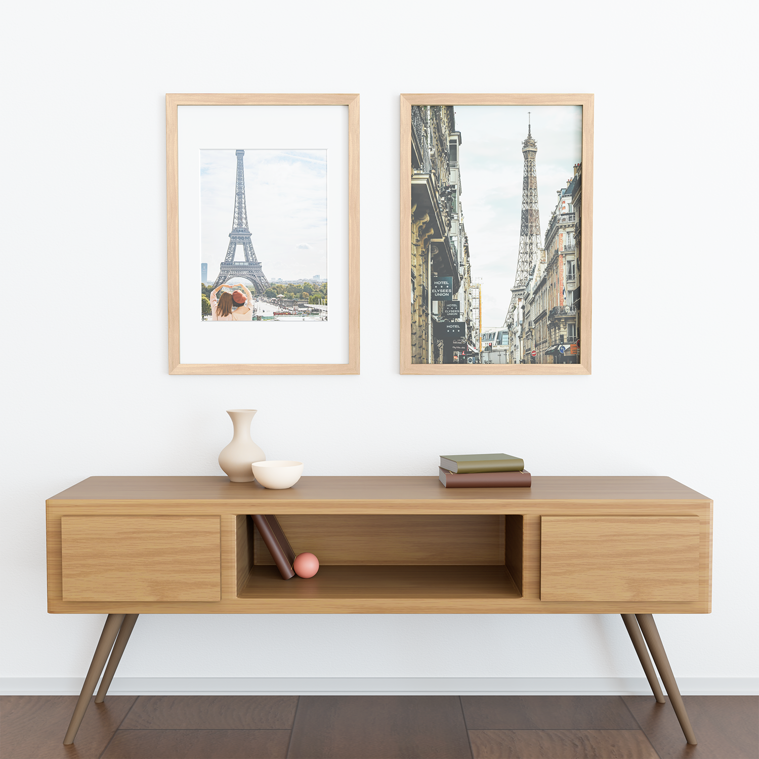 24x36 Wood Frame Double Matted to 20x30 and 18x24 - Glass