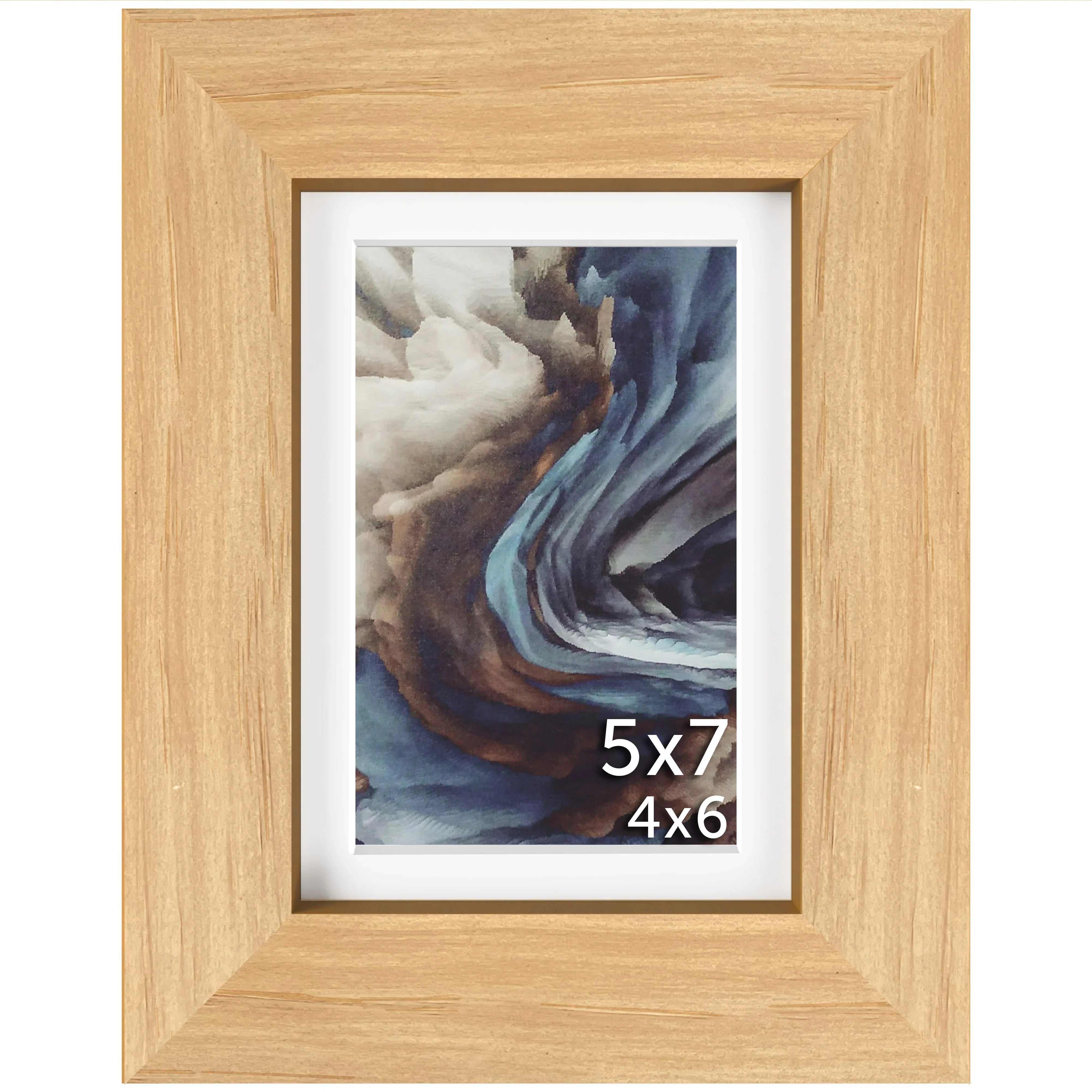 5x7 Marco Foto Madera Mate