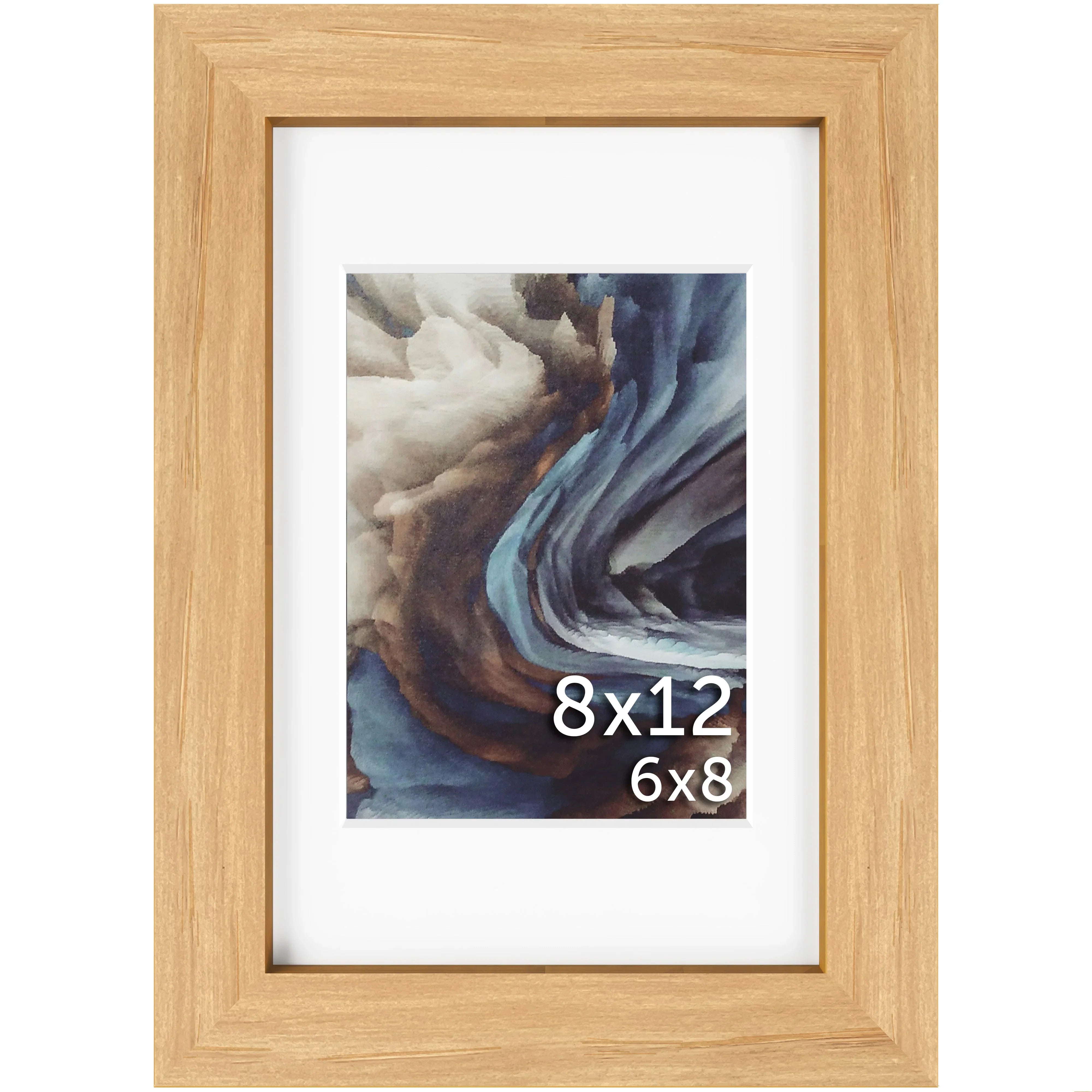 8x12 Matted Wood Frame - Signature Glass