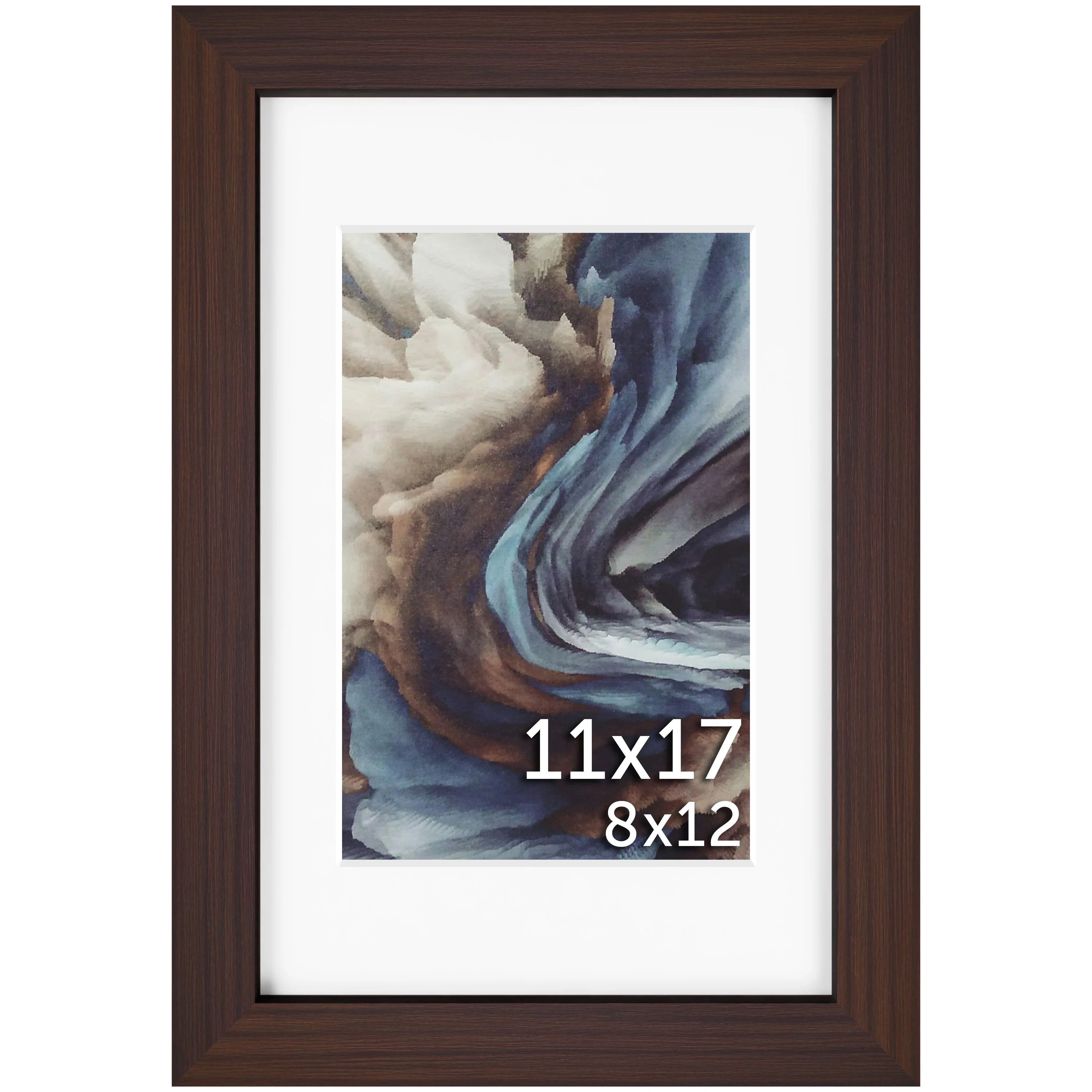 11x17 Matted Wood Frame - Signature Glass