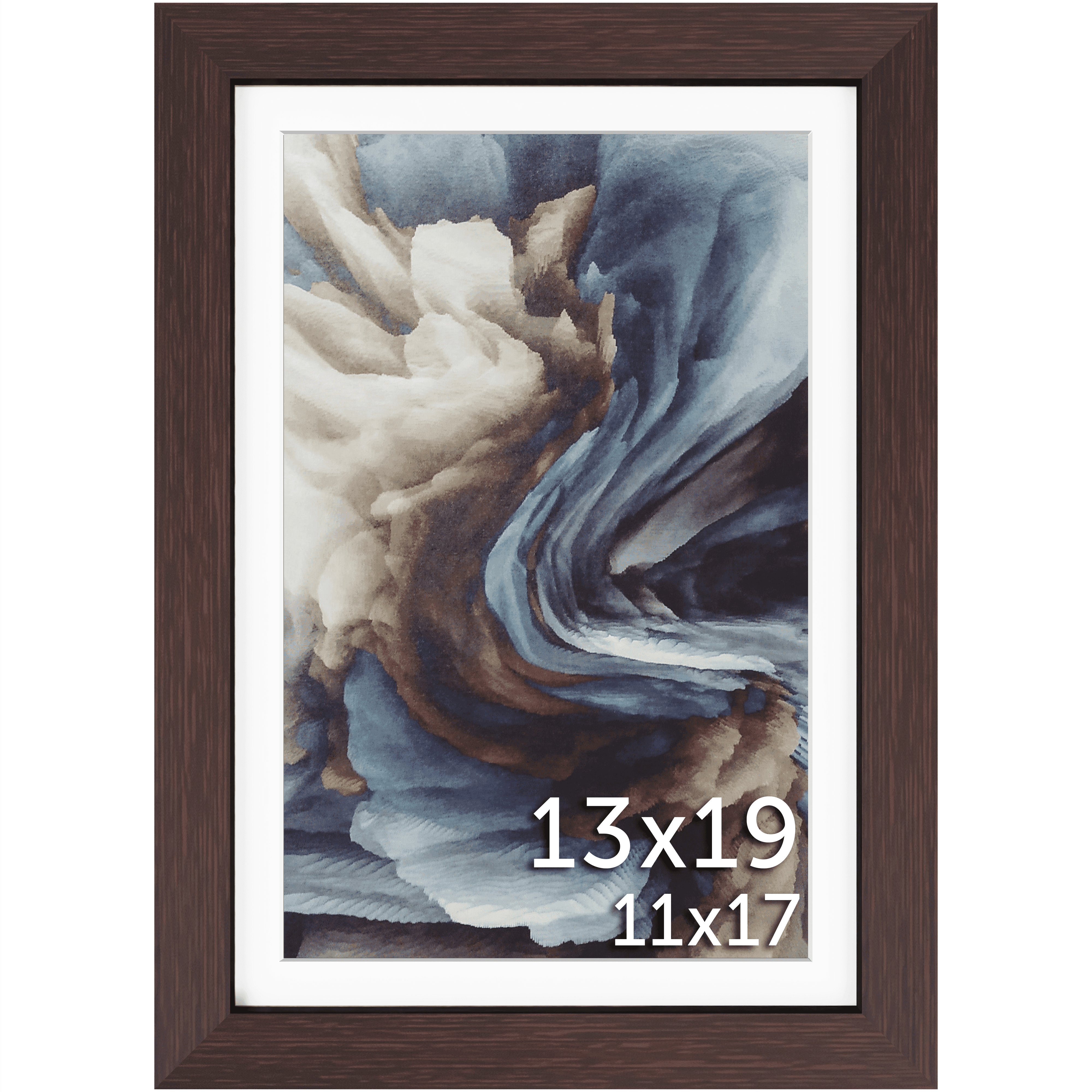 13x19 Matted Wood Frame - Signature Glass