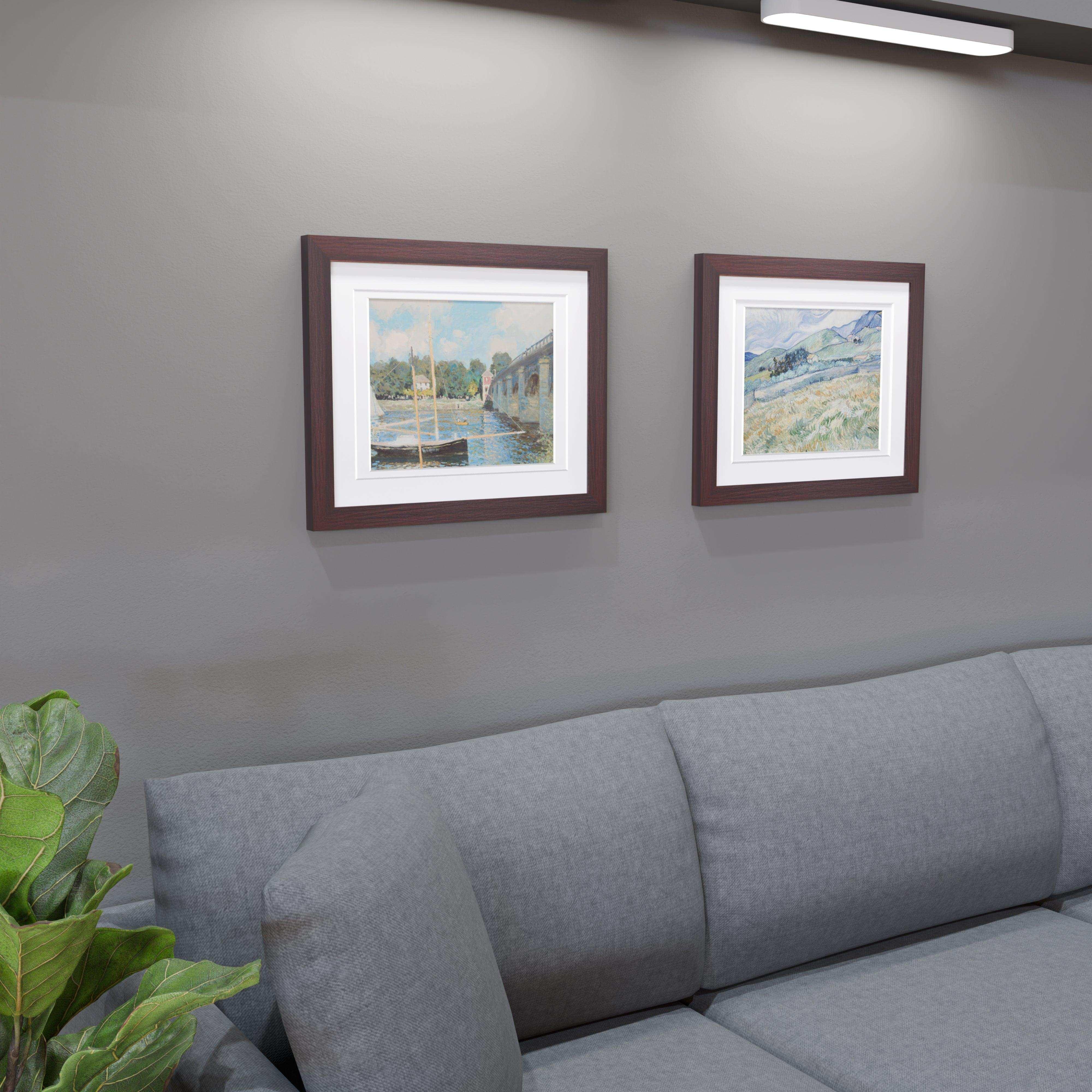 16x20 Wood Frame Double Matted to 12x16 and 11x14 - Glass