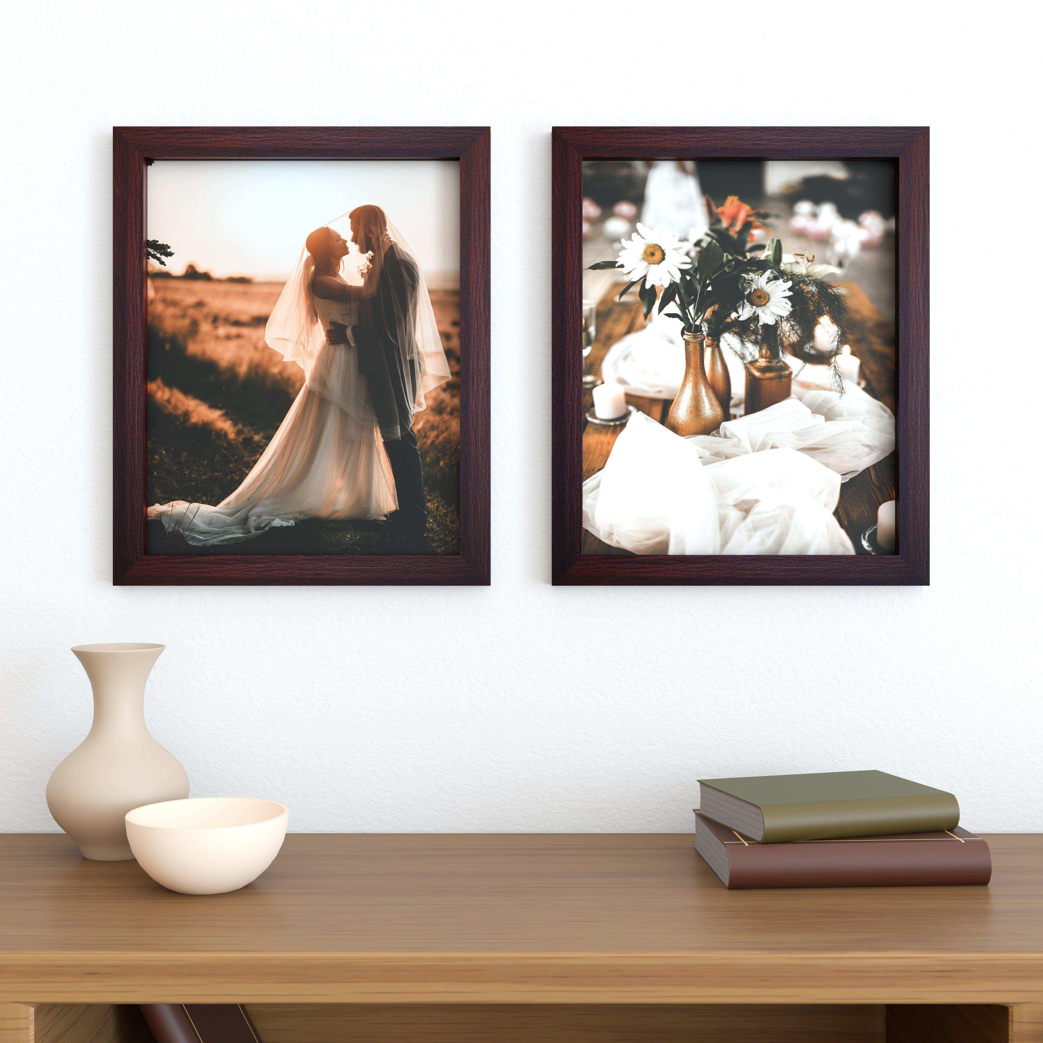 16x20 Wood Frame Double Matted to 12x16 and 11x14 - Glass