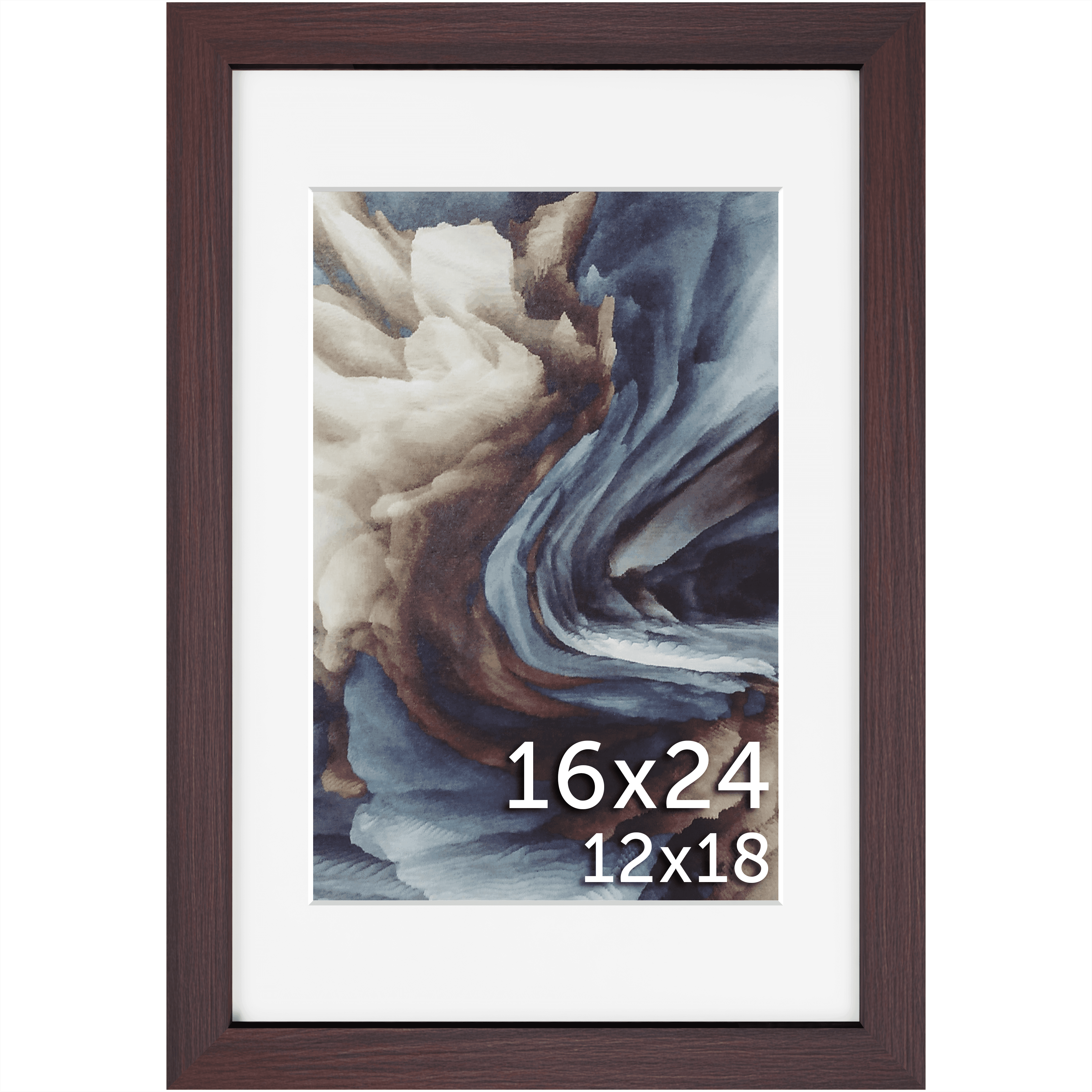 16x24 Marco Foto Madera Mate