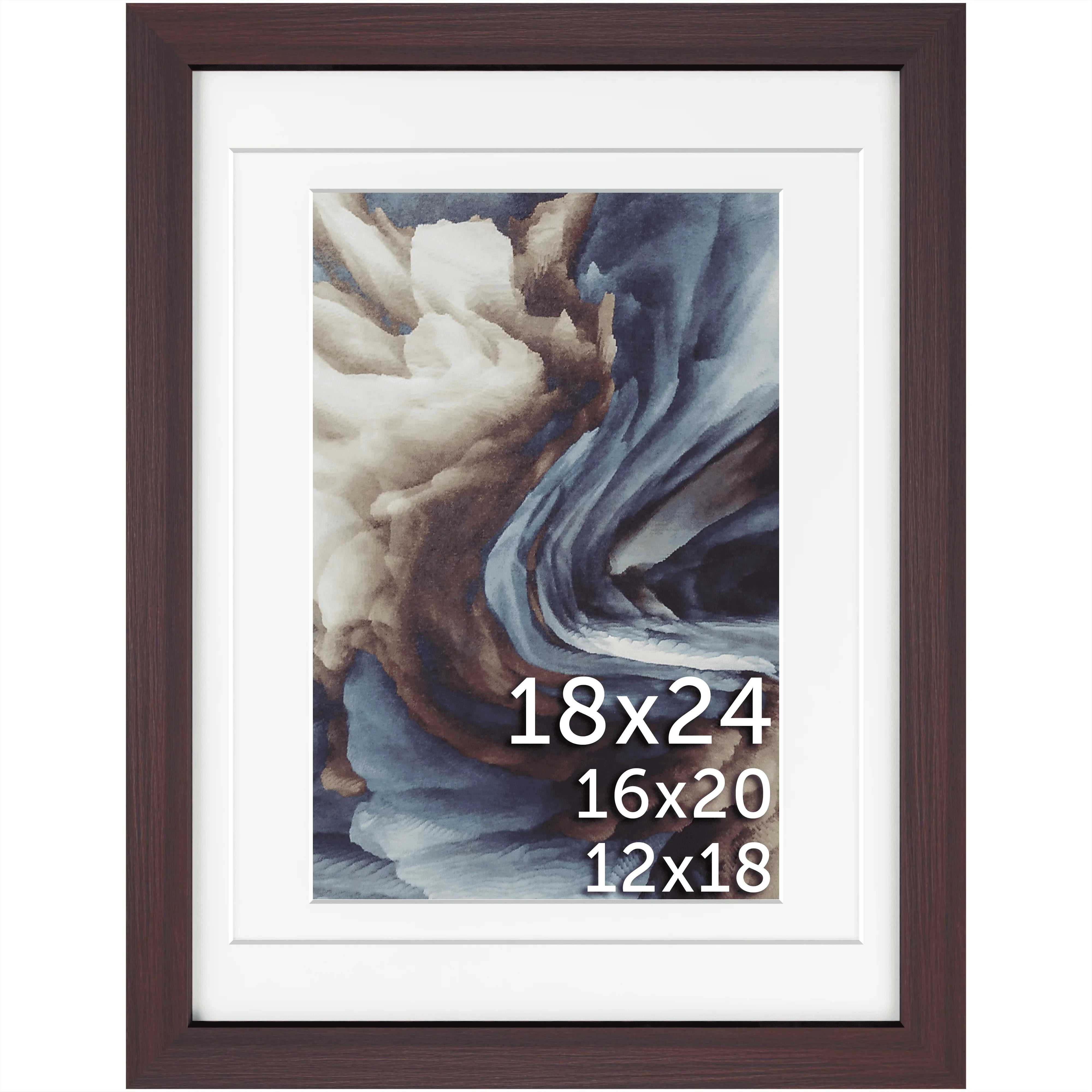 18x24 Multi-Mat Wood Frame - Signature Glass