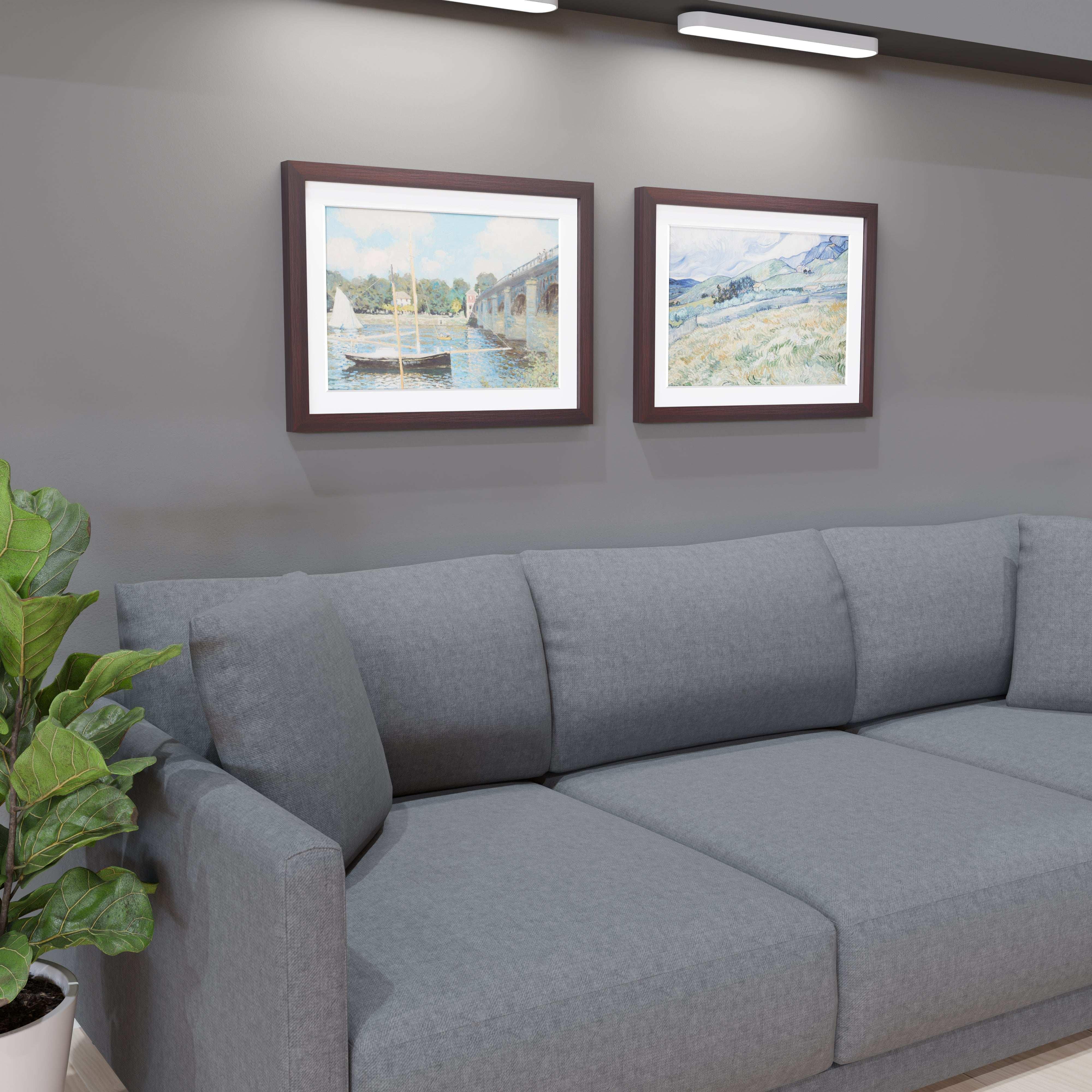 20x28 Wood Frame Matted to 16x24 - Glass