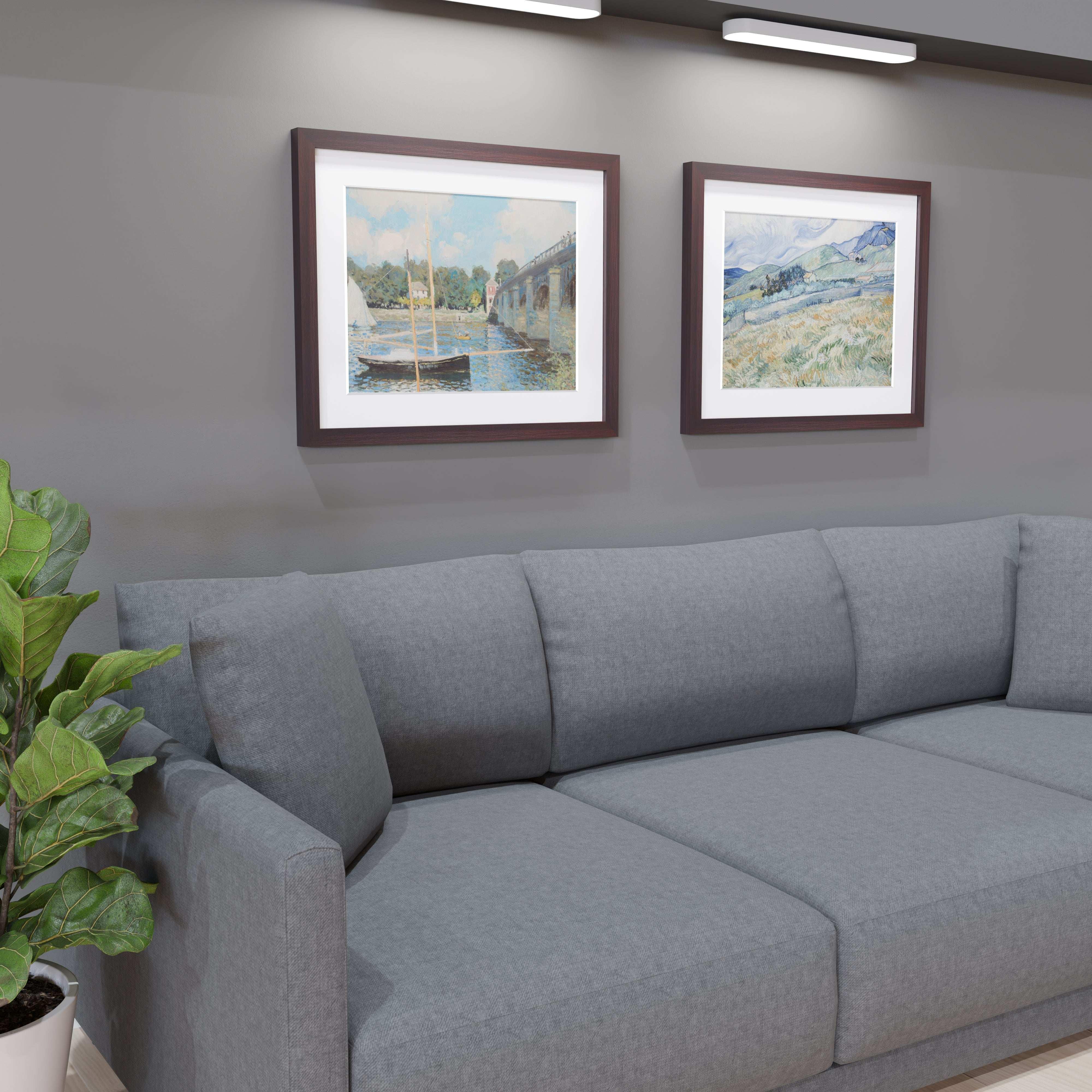 24x30 Wood Frame Matted to 18x24 - Glass