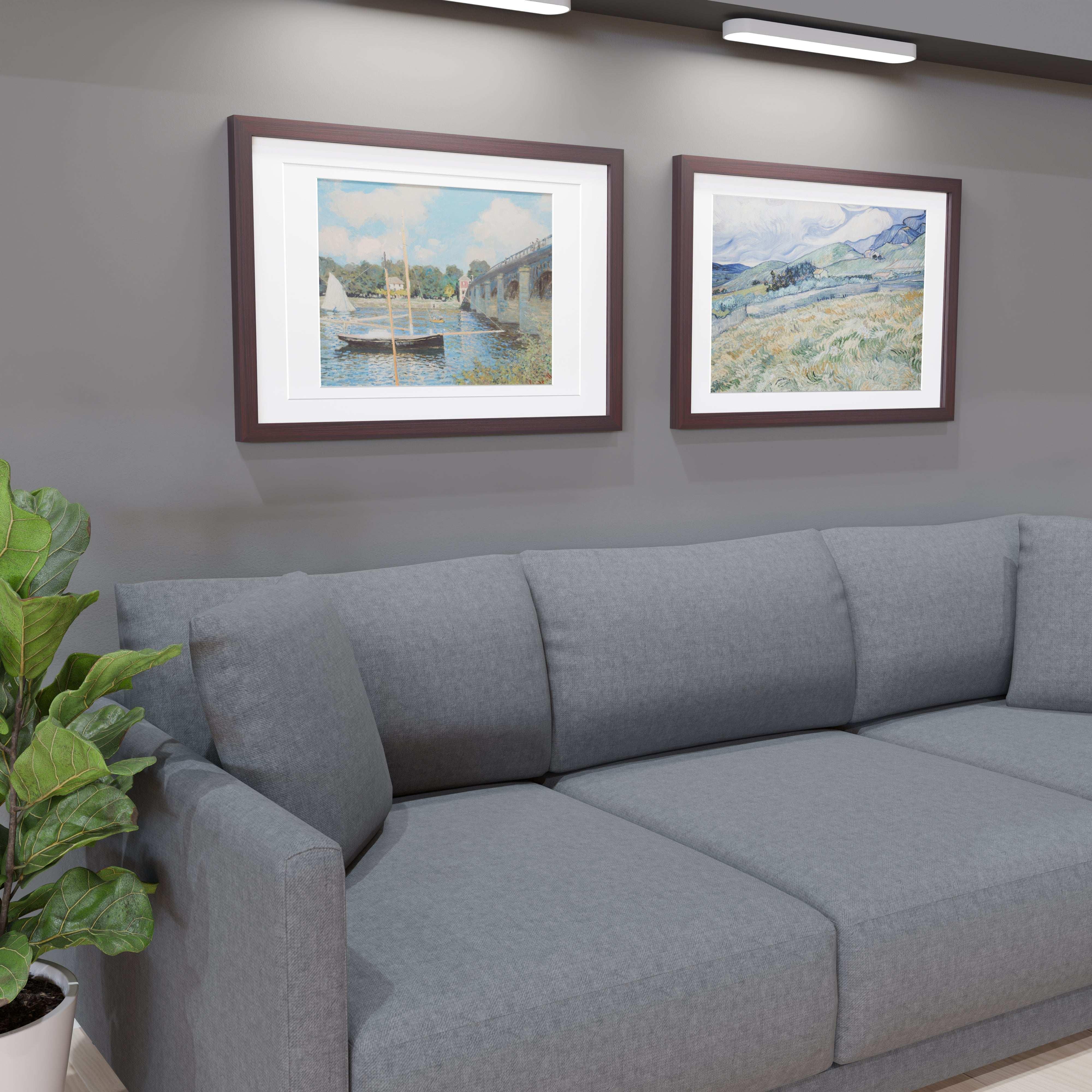 24x36 Wood Frame Double Matted to 20x30 and 18x24 - Glass