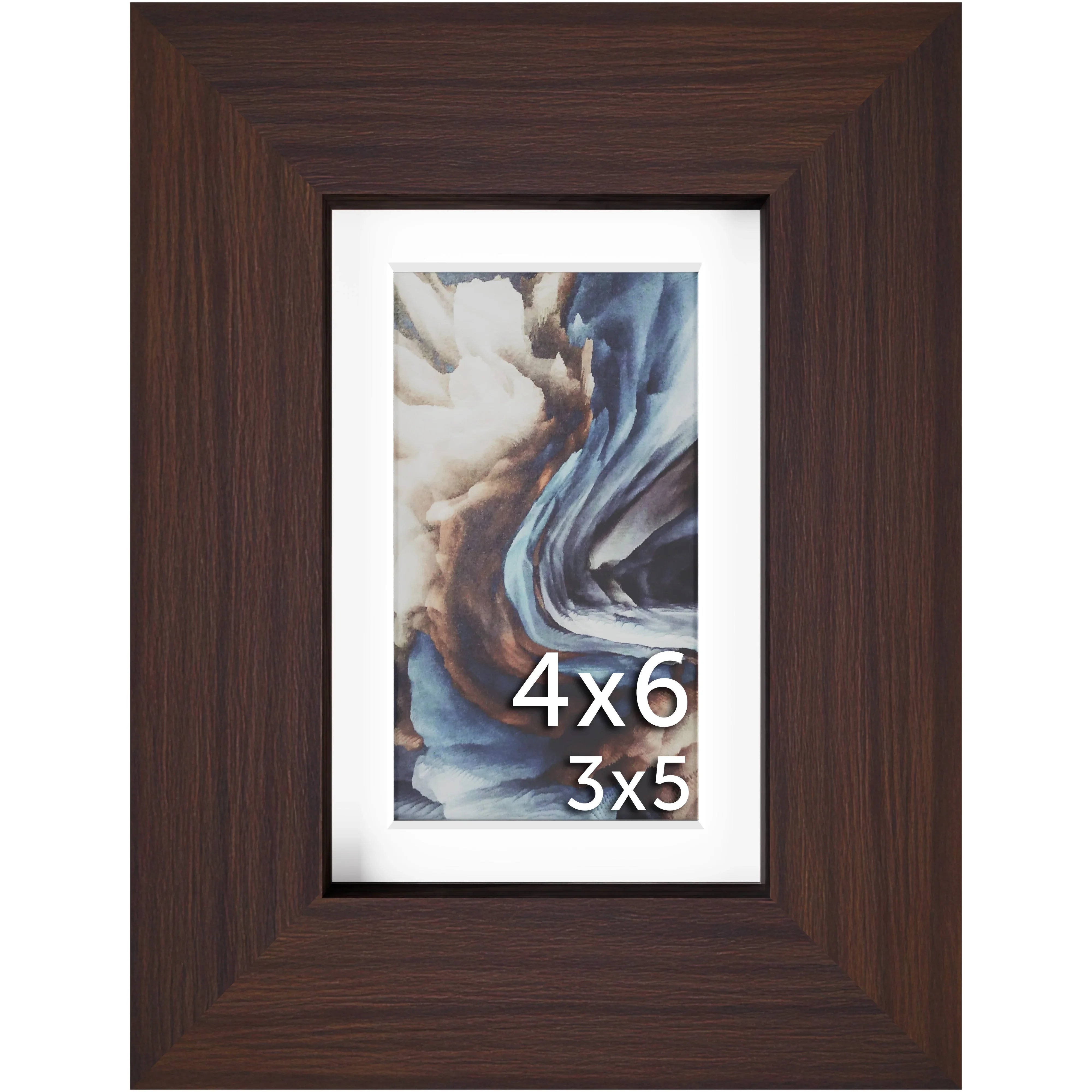4x6 Matted Wood Frame - Signature Glass