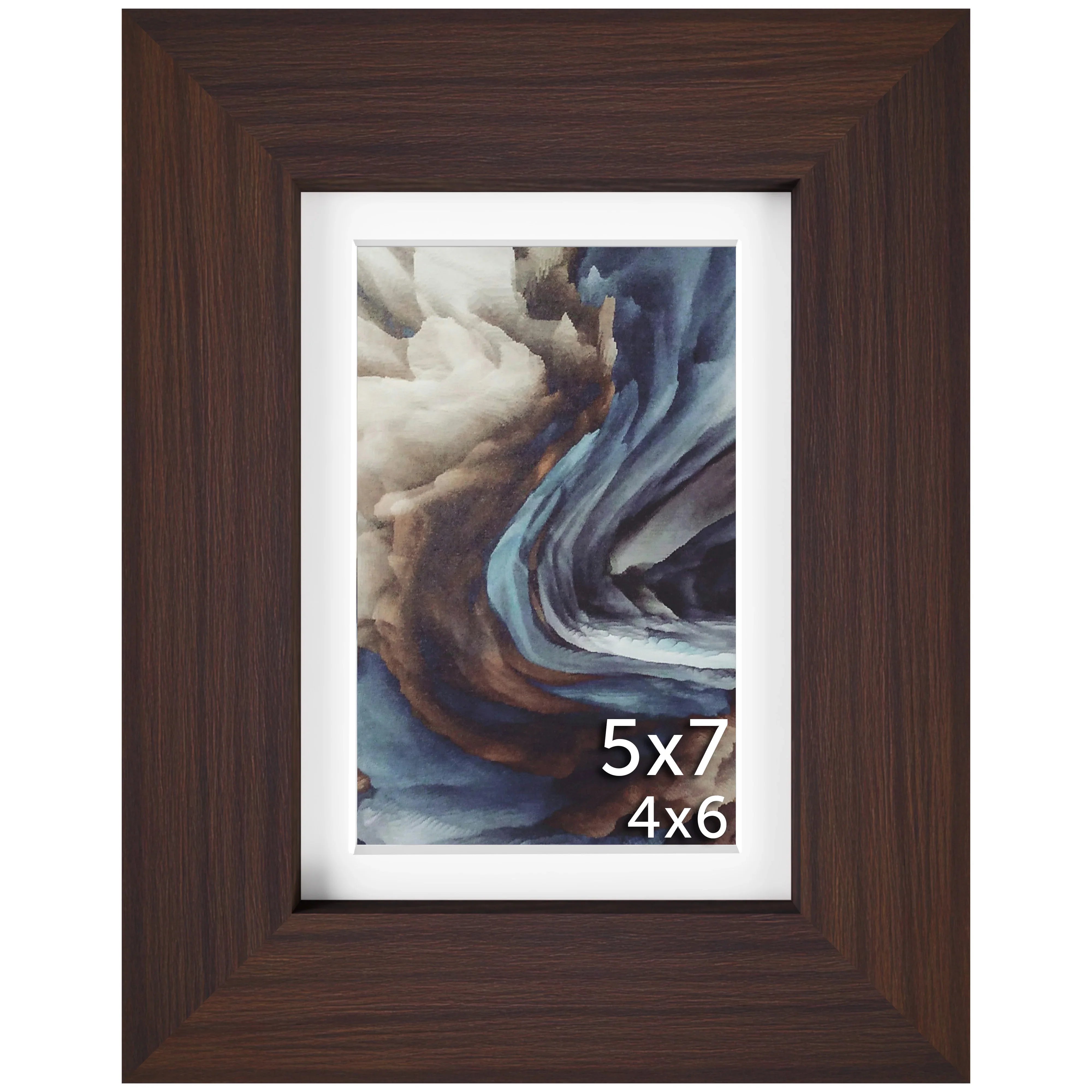 5x7 Marco Foto Madera Mate