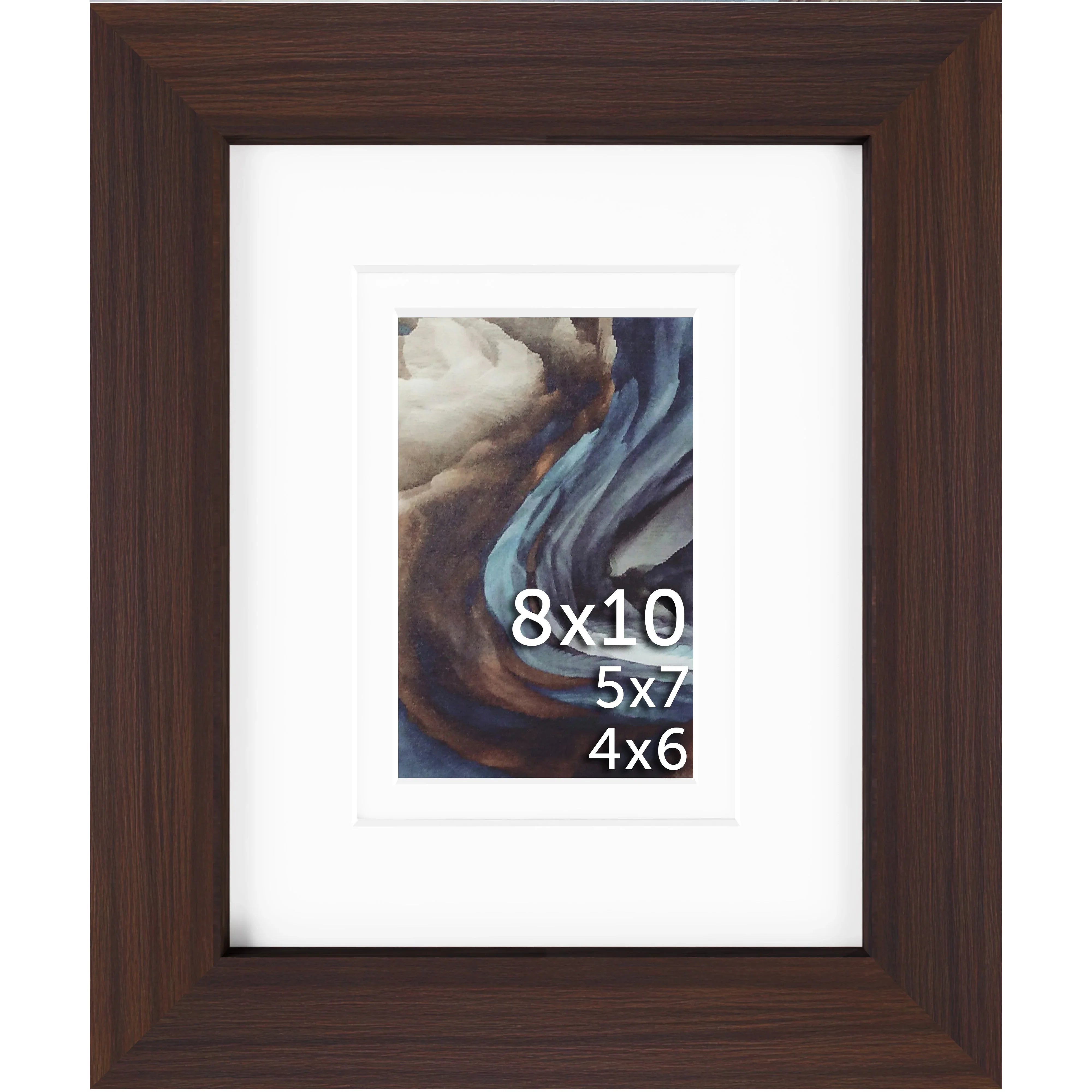 8x10 Multi-Mat Wood Frame - Signature Glass