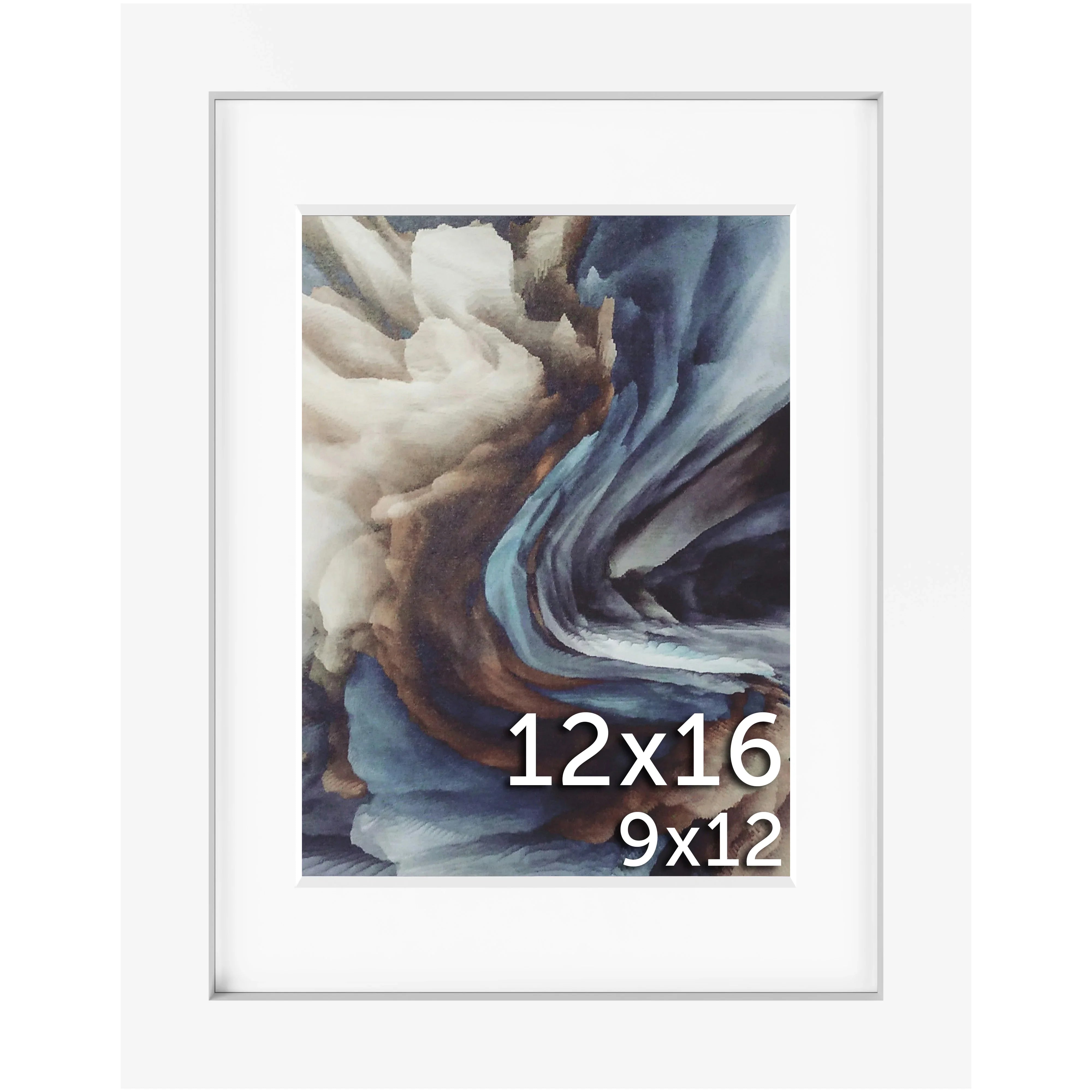 12x16 Matted Wood Frame - Signature Glass