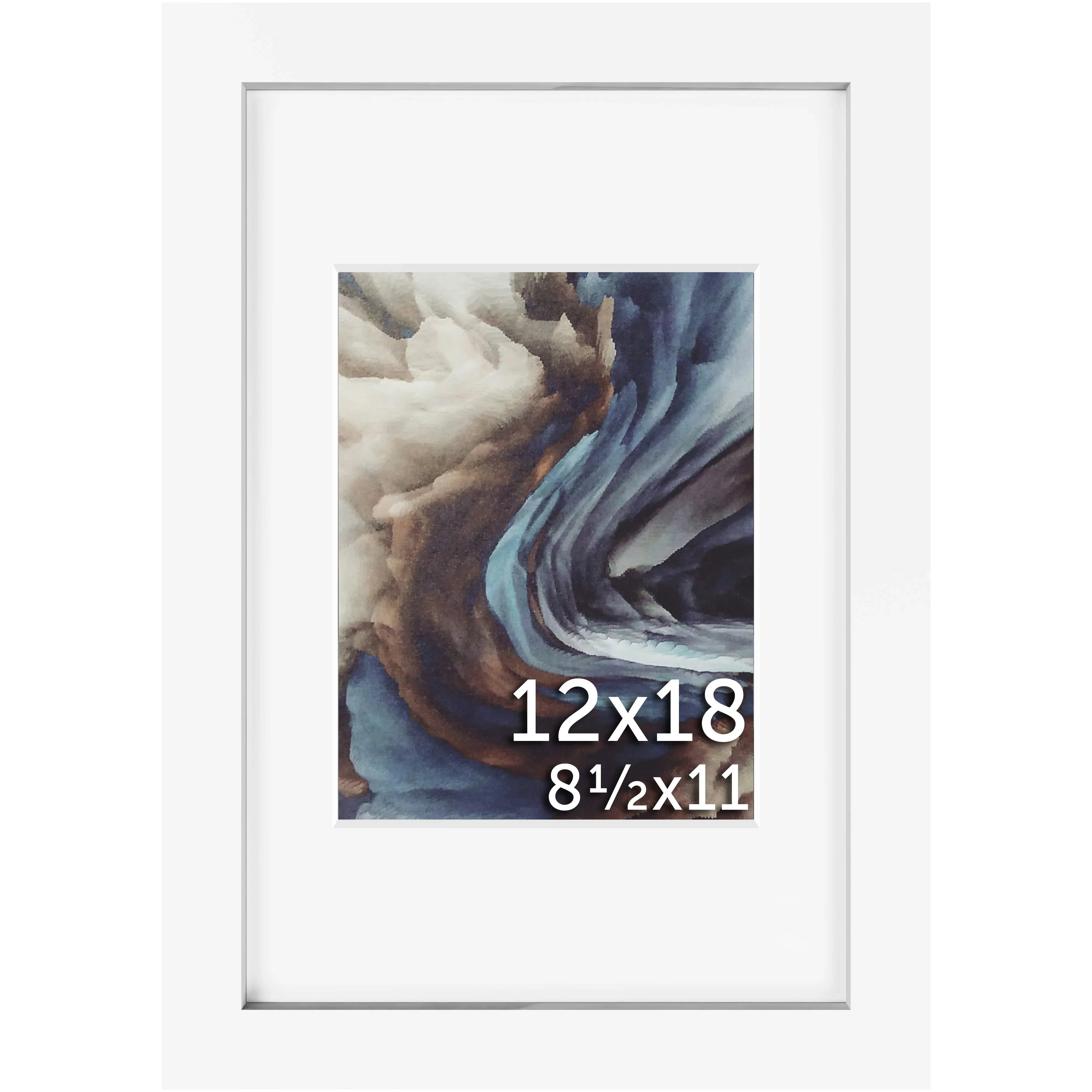 12x18 Matted Wood Frame - Signature Glass