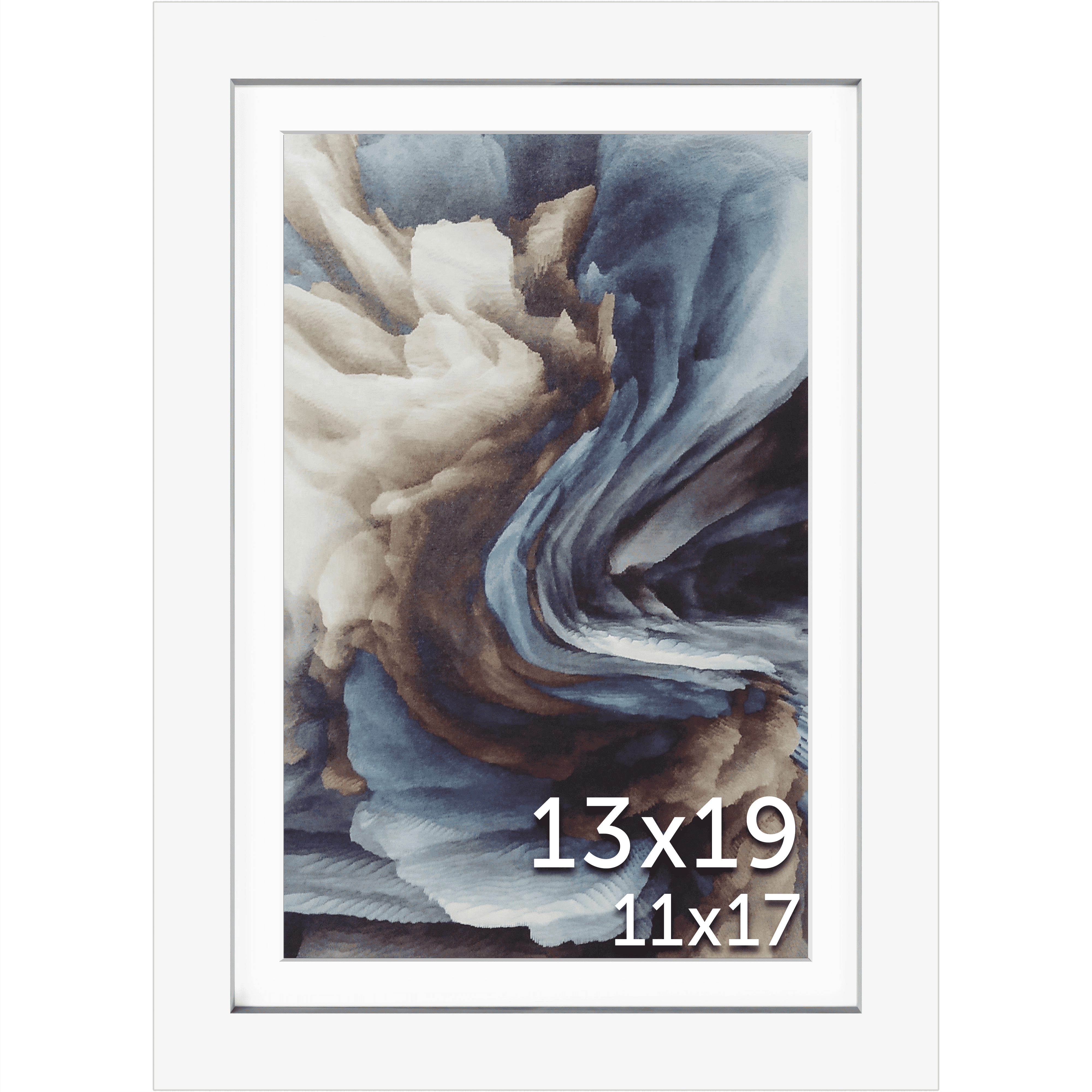 13x19 Matted Wood Frame - Signature Glass