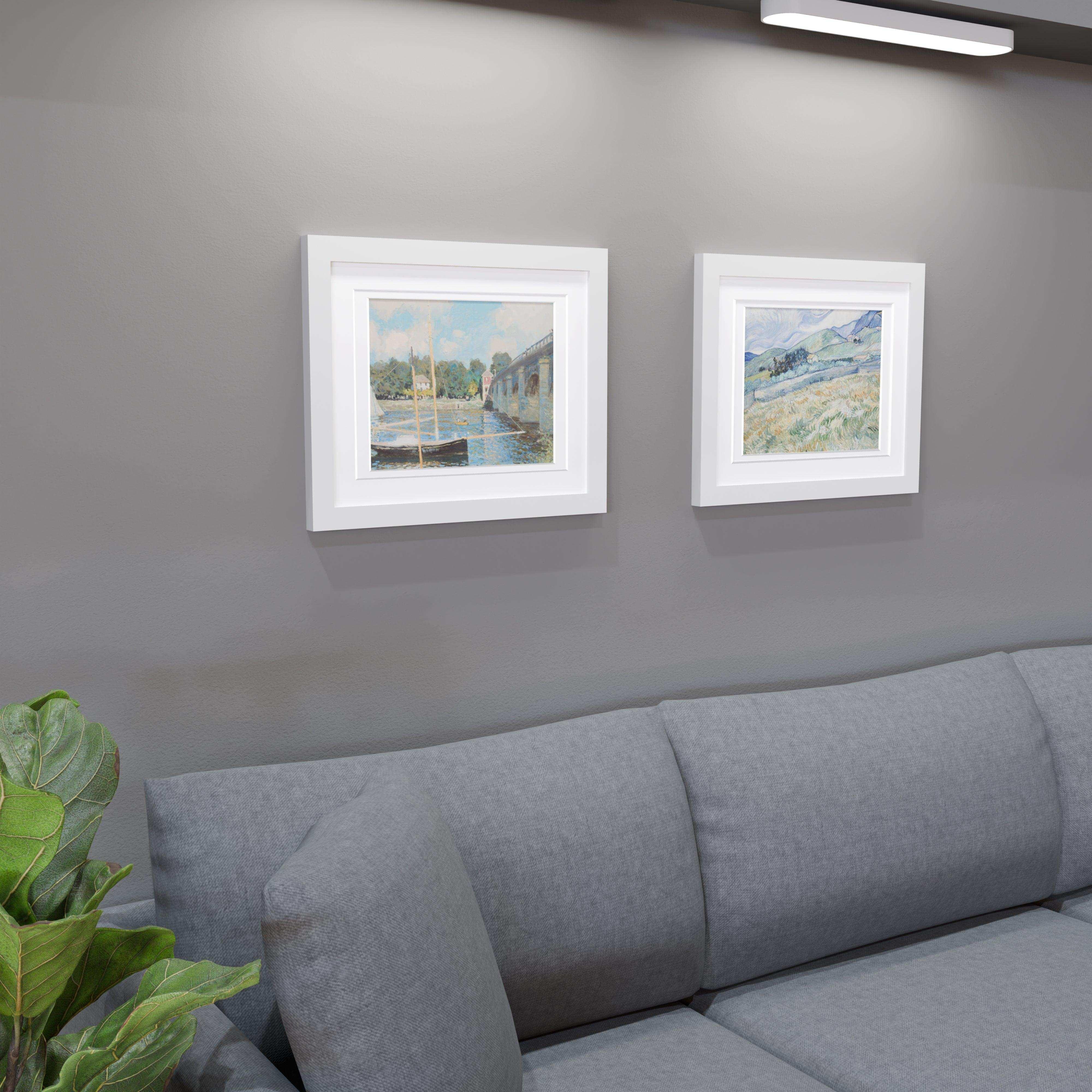 16x20 Wood Frame Double Matted to 12x16 and 11x14 - Glass