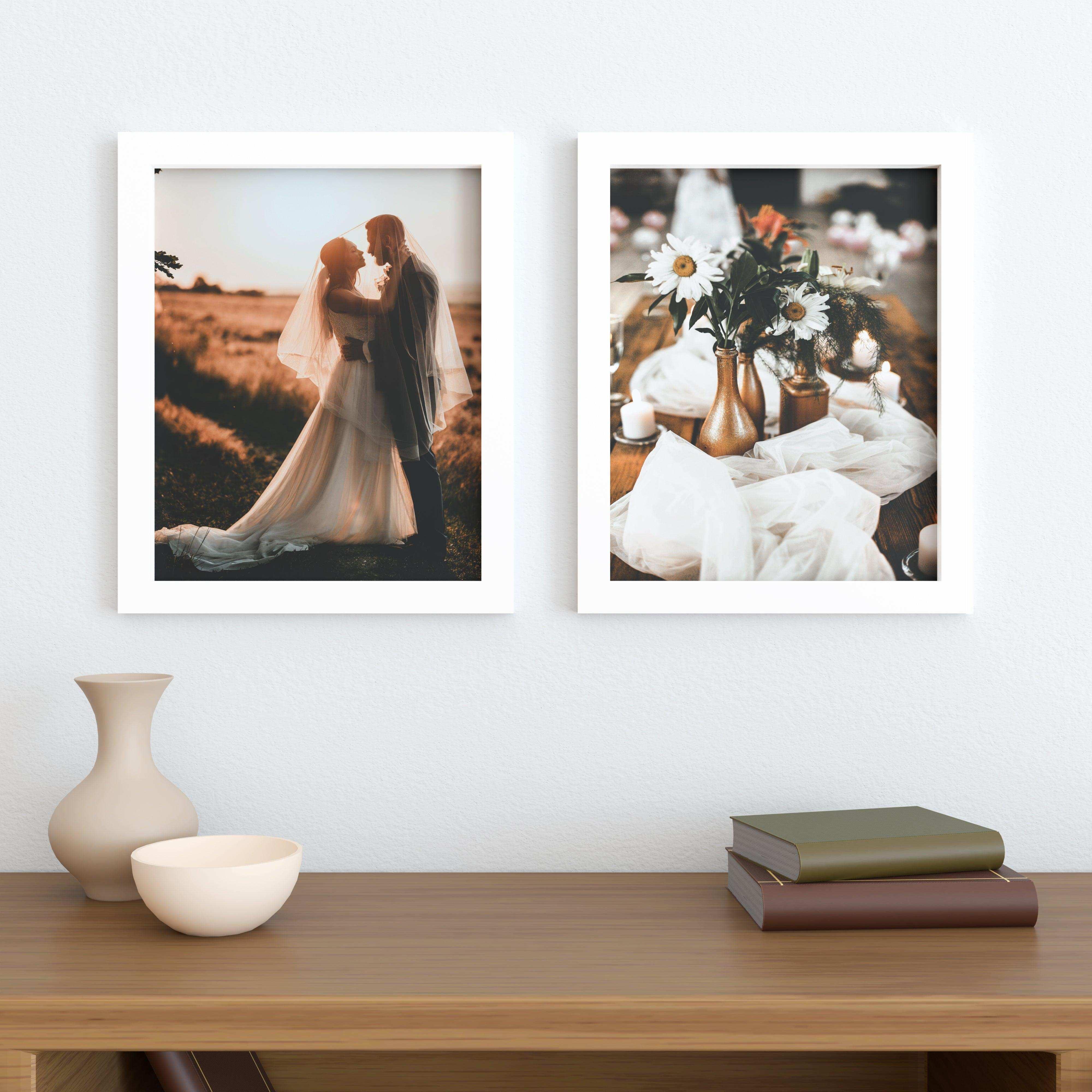 16x20 Wood Frame Double Matted to 12x16 and 11x14 - Glass