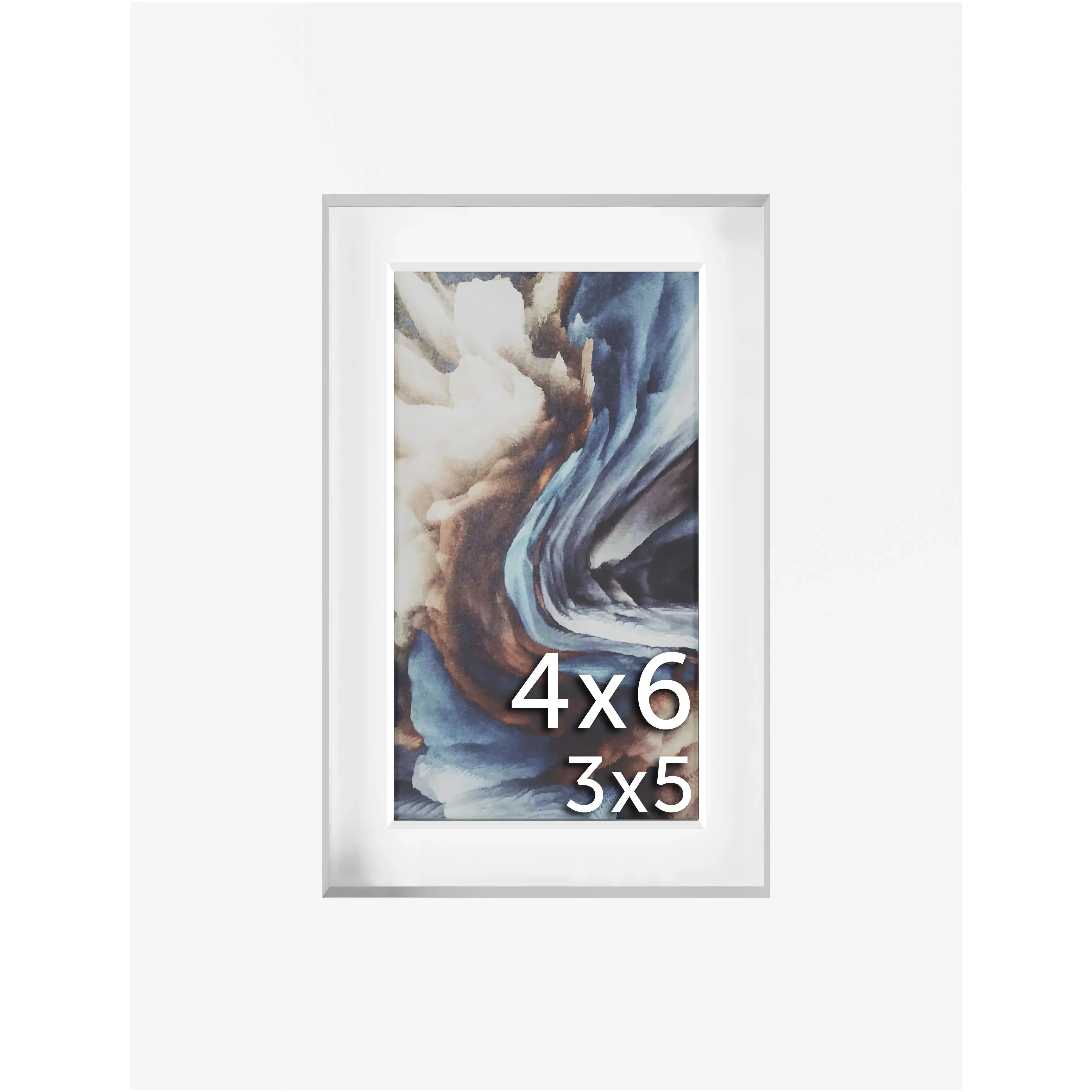 4x6 Matted Wood Frame - Signature Glass