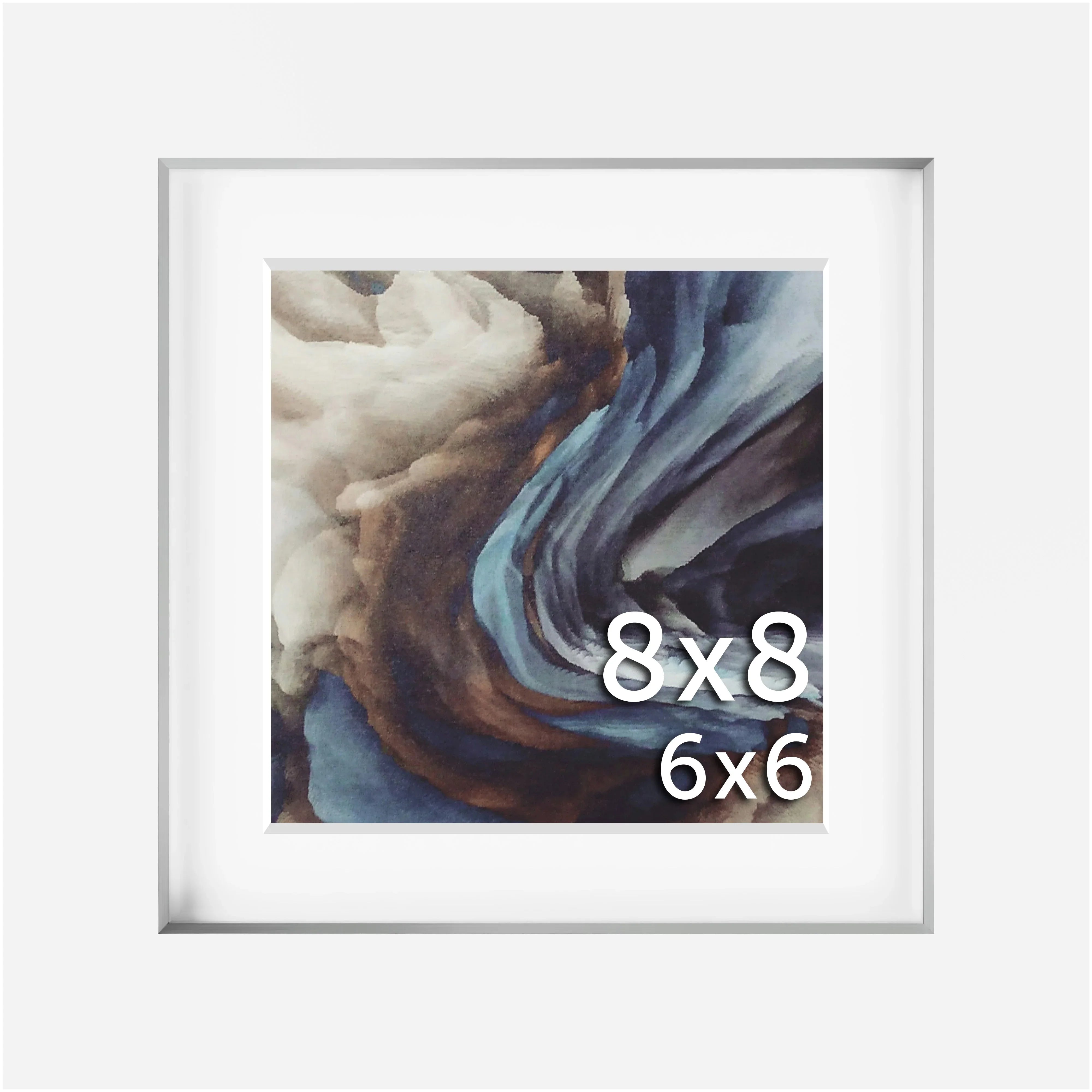8x8 Matted Wood Frame - Signature Glass