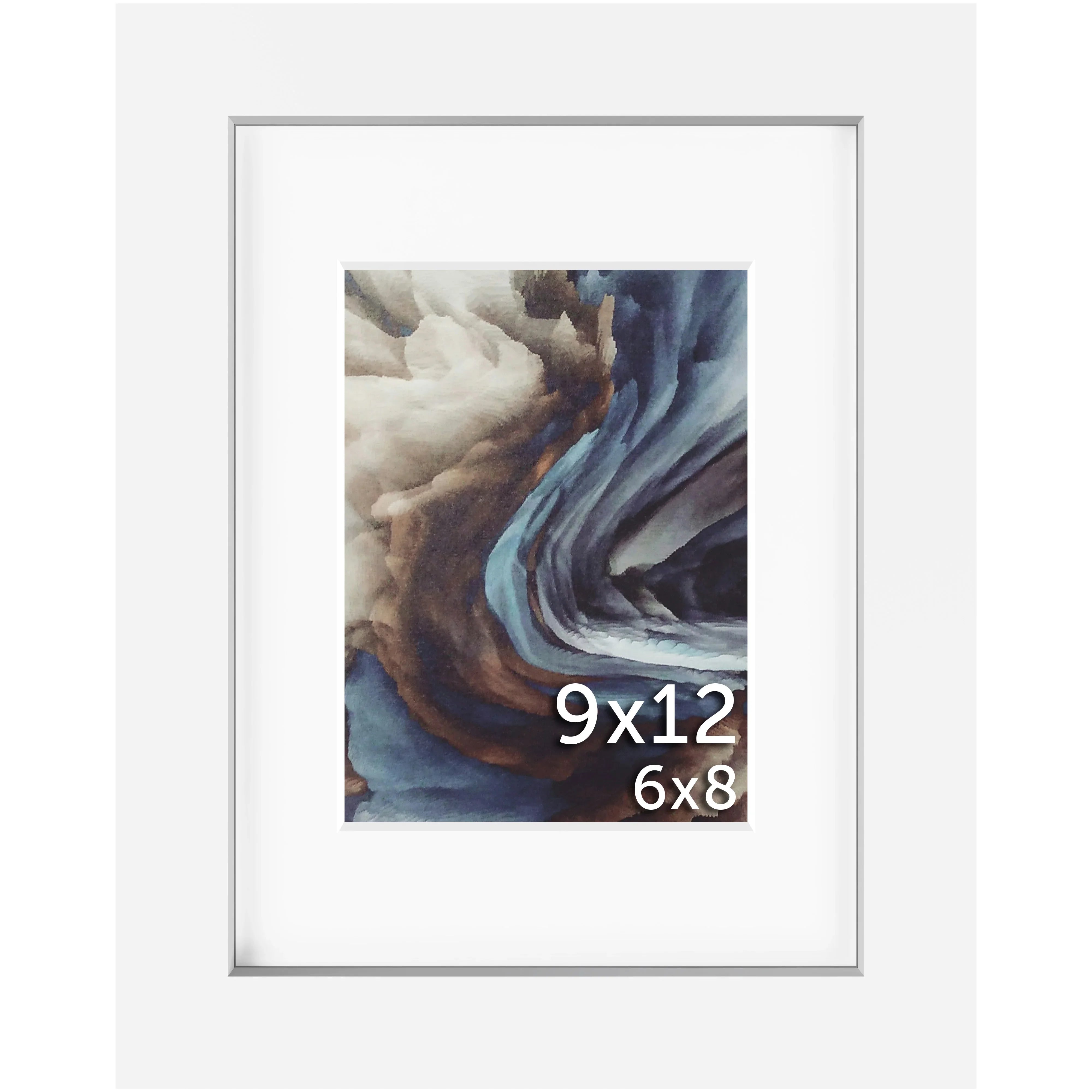 9x12 Matted Wood Frame - Signature Glass