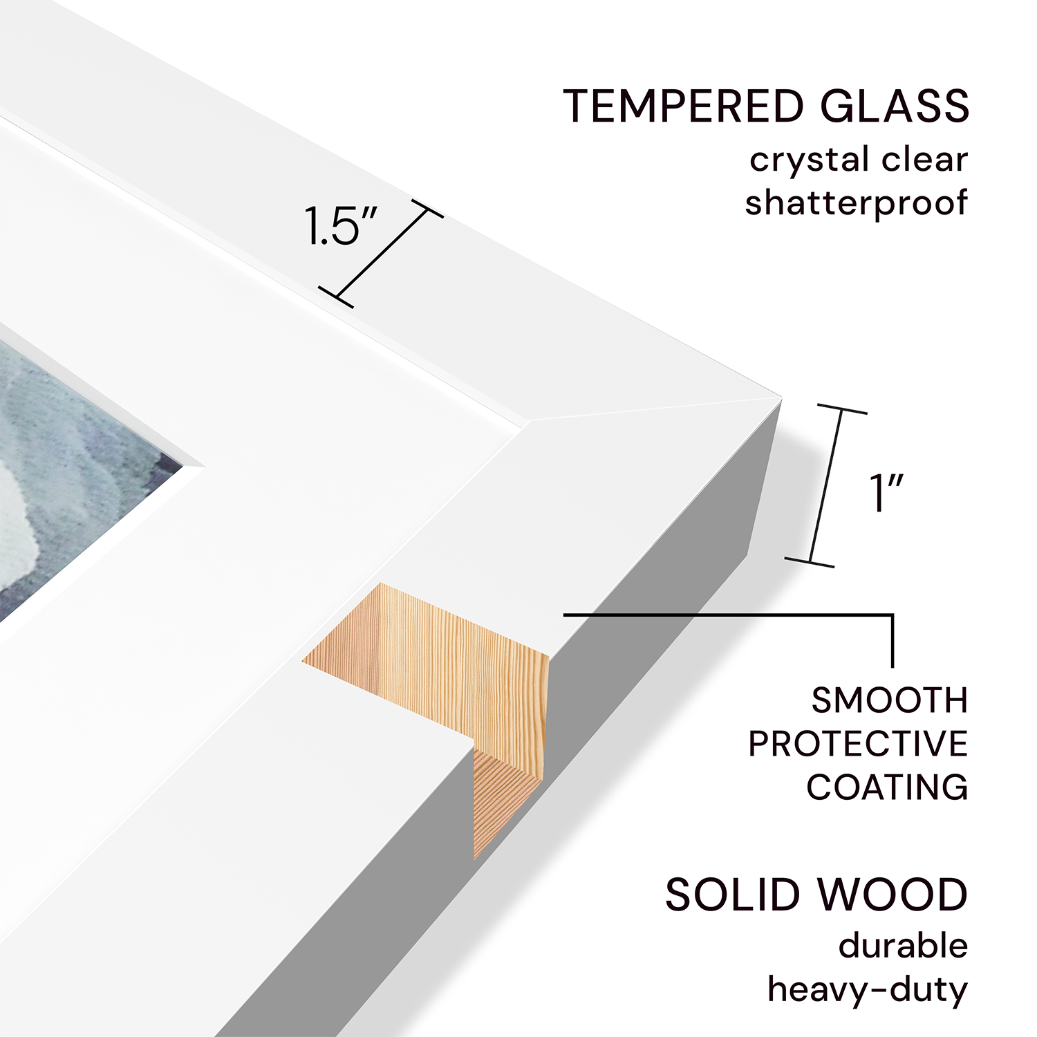 24x36 Multi-Mat Wood Frame - Signature Glass