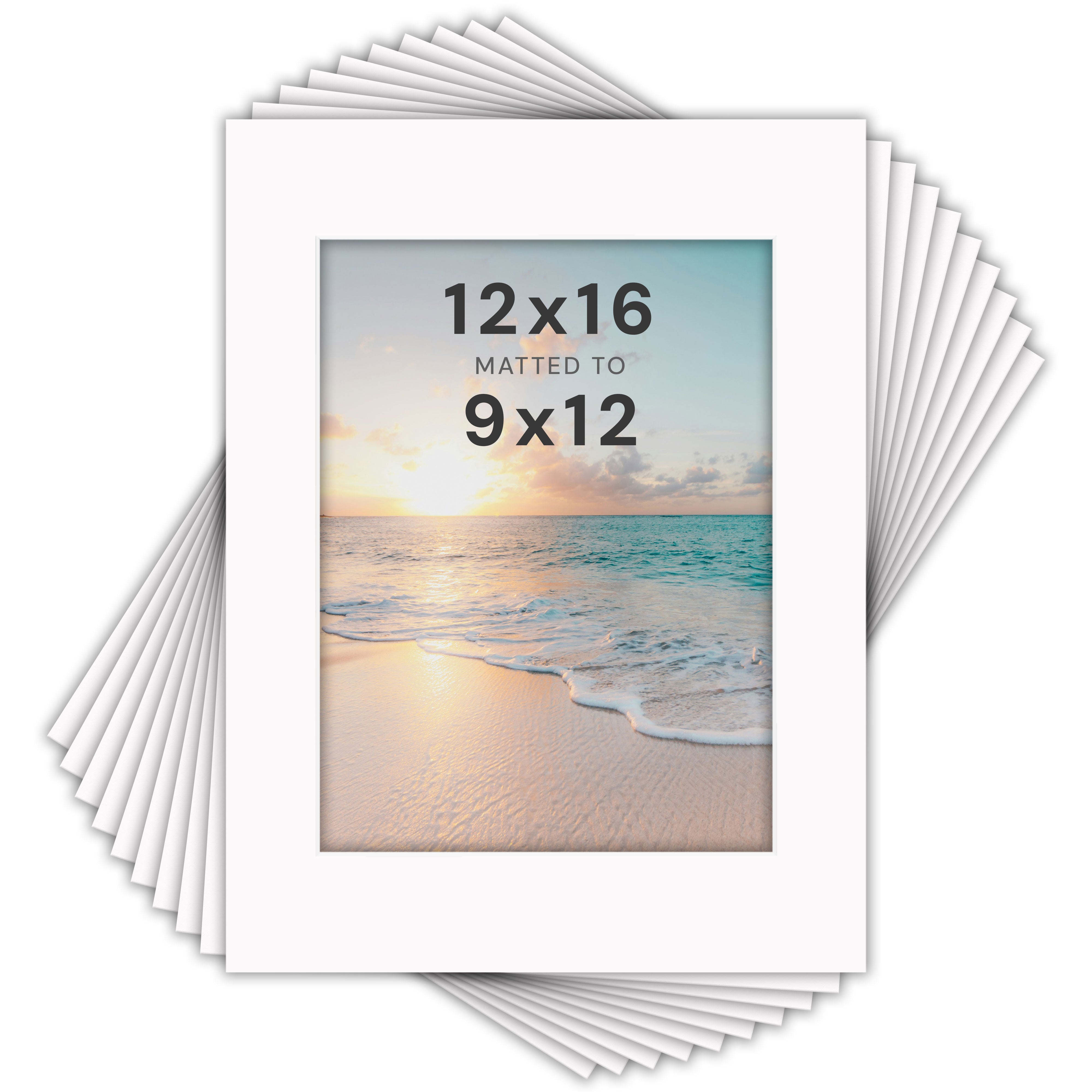 White Mats For Picture Frame - 12x16