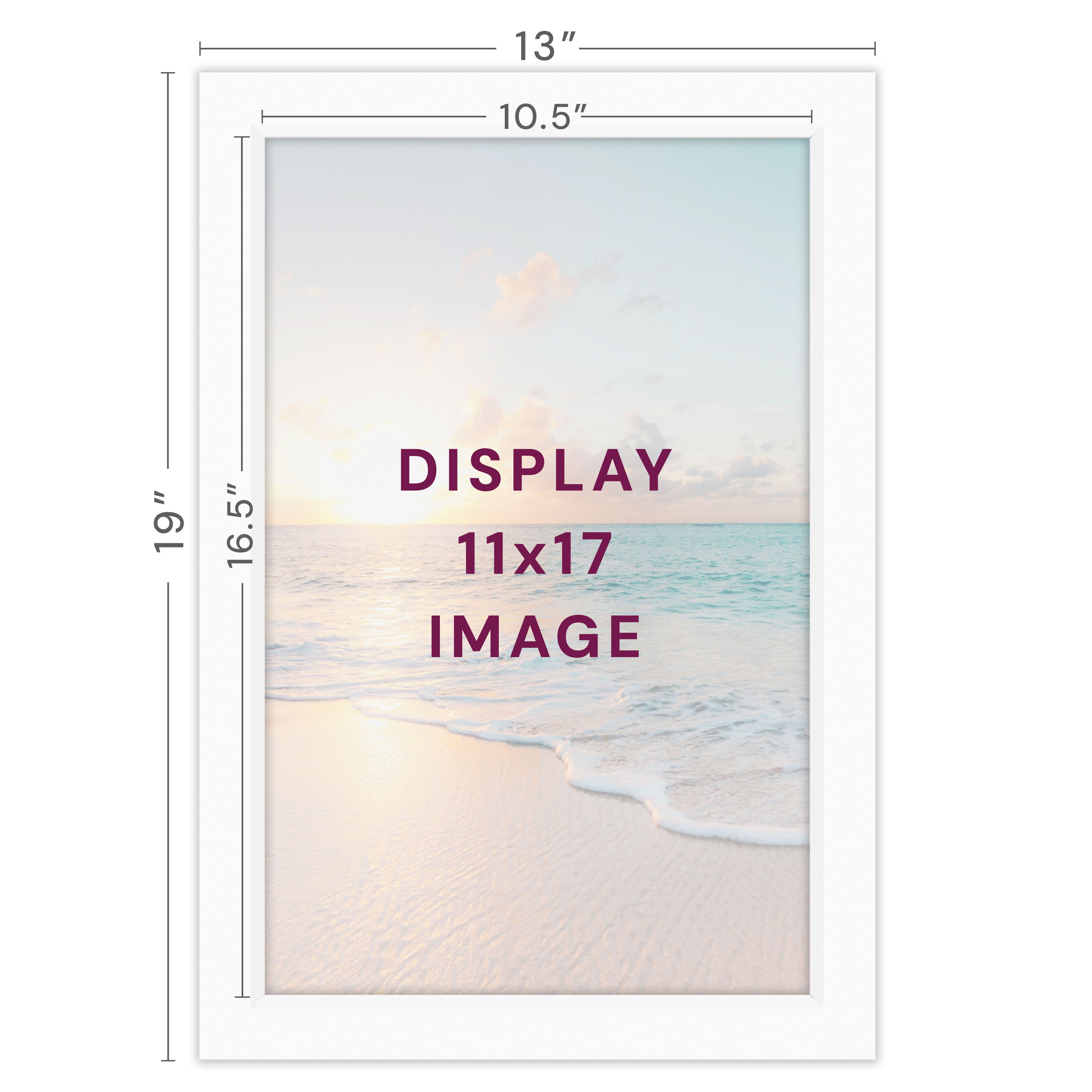 White Mats For Picture Frame - 13x19