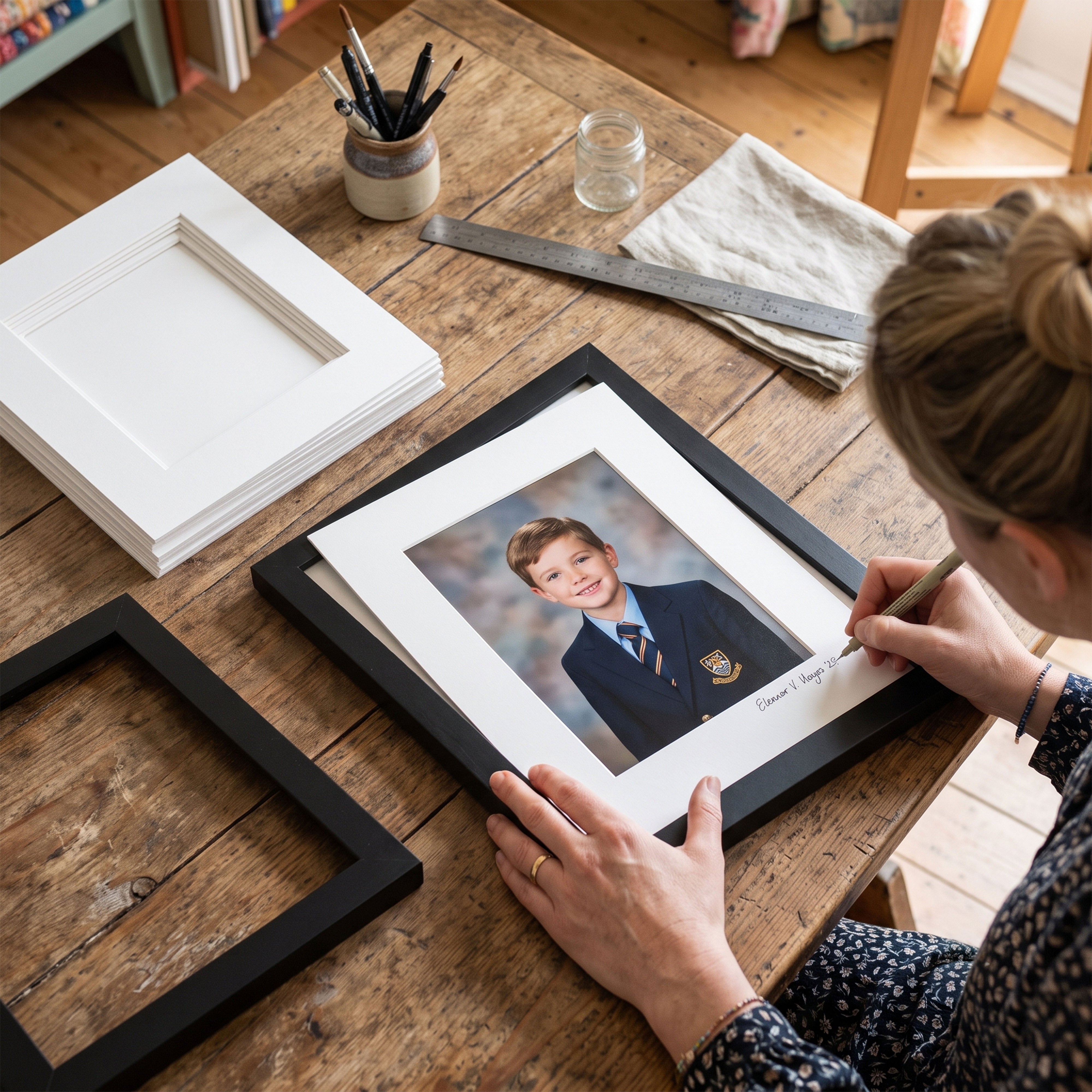 White Mats For Picture Frame - 8x12