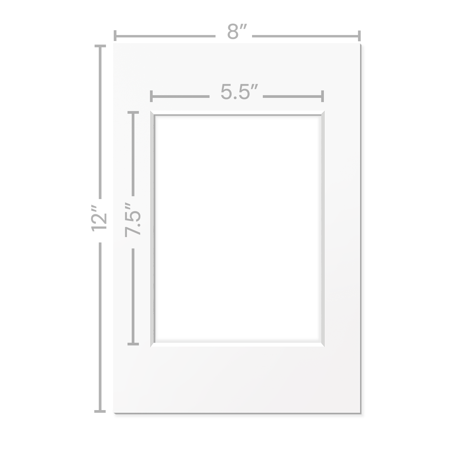 White Mats For Picture Frame - 8x12