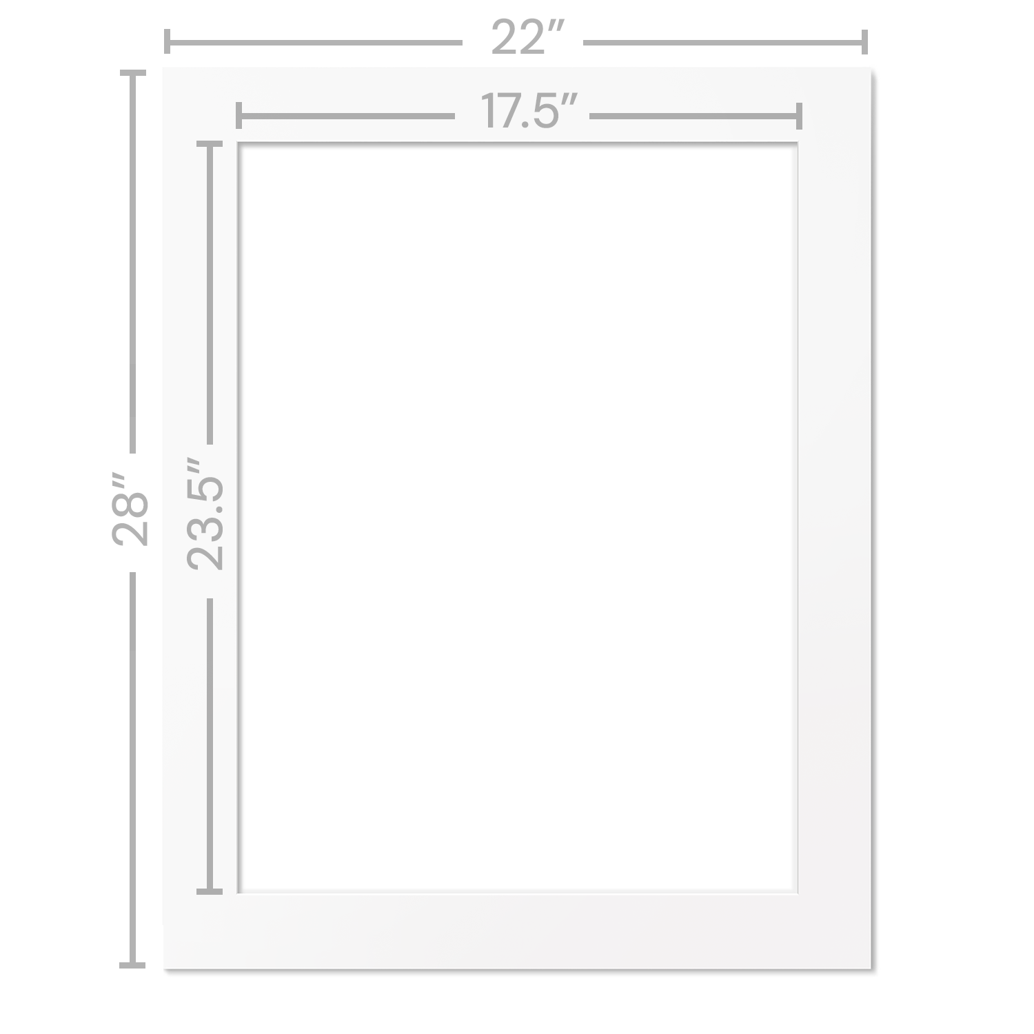 White Mats For Picture Frame- 22x28