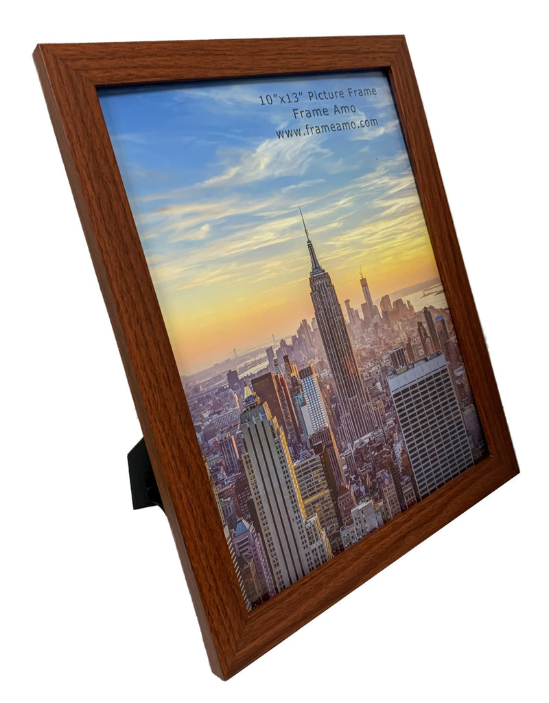 10x13 Modern Picture Frame, 1 inch Border, Glass Front, for Wall or Table