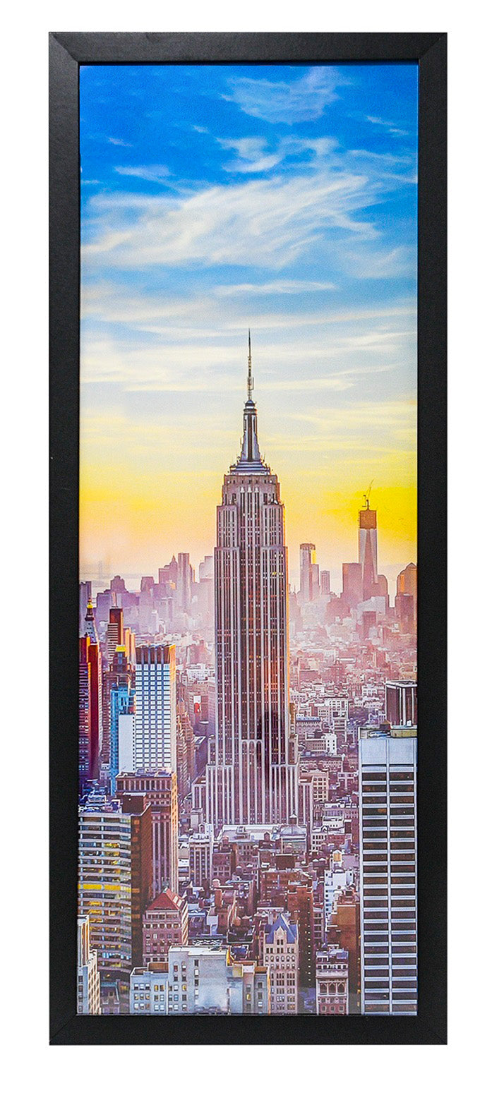 11x30 Black Modern Picture or Poster Frame, 1 inch Wide Border, Acrylic Front