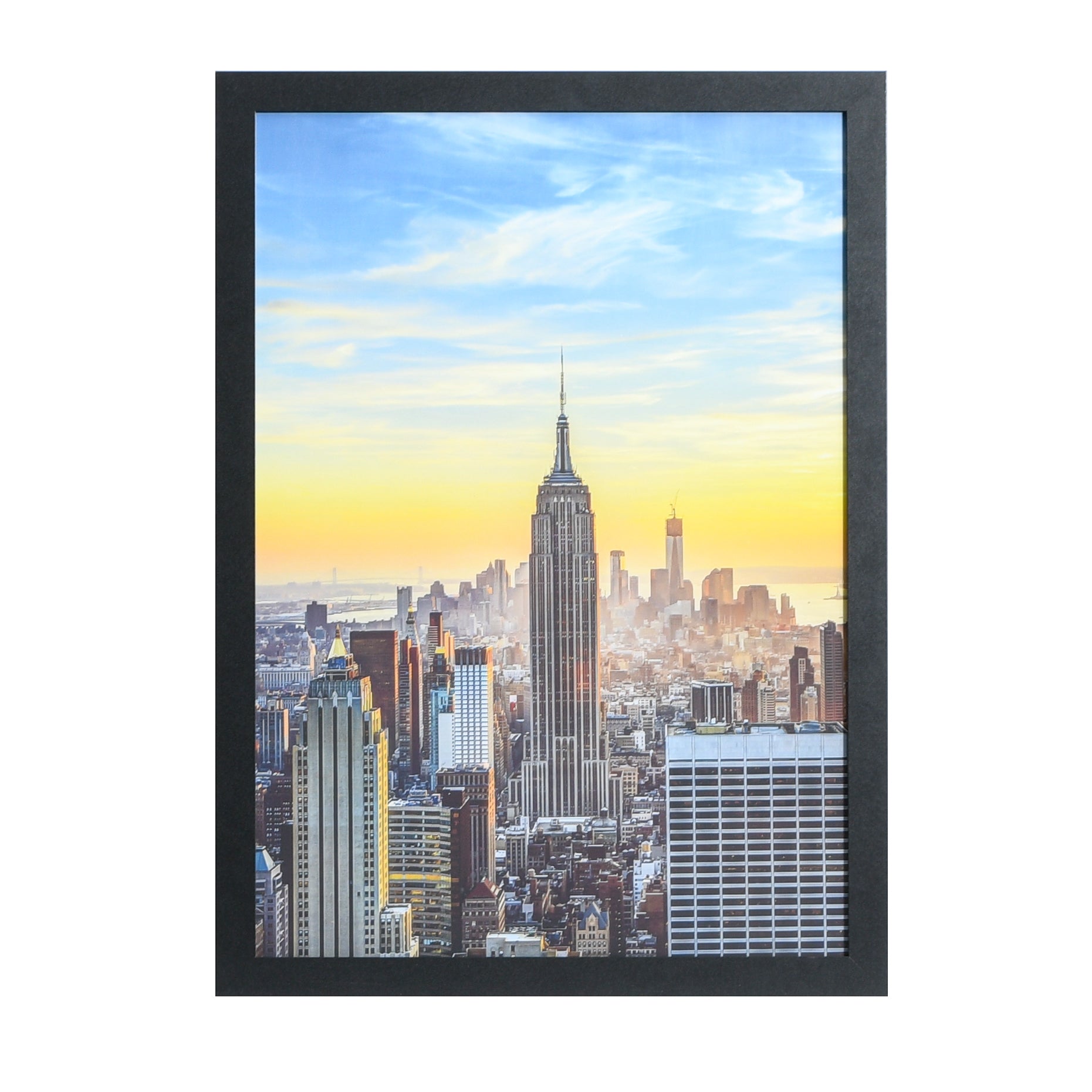 16x22 Modern Picture or Poster Frame, 1 inch Wide Border, Acrylic Front