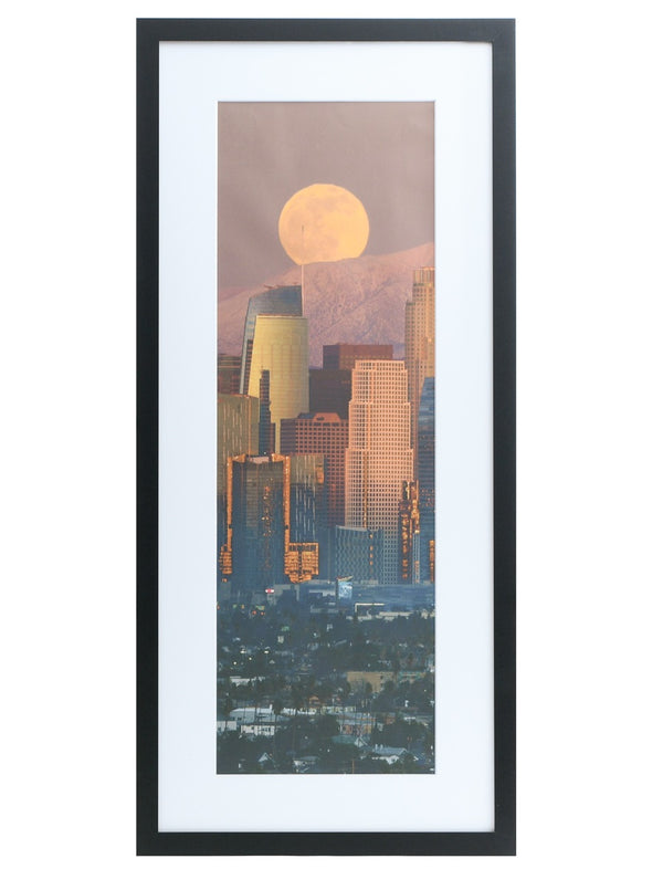 18x42-12x36 Poster Frame with 11.5x35.5 White Mat Opening, 1.25 inch Wide and 1 inch Thick Border, Acrylic Front