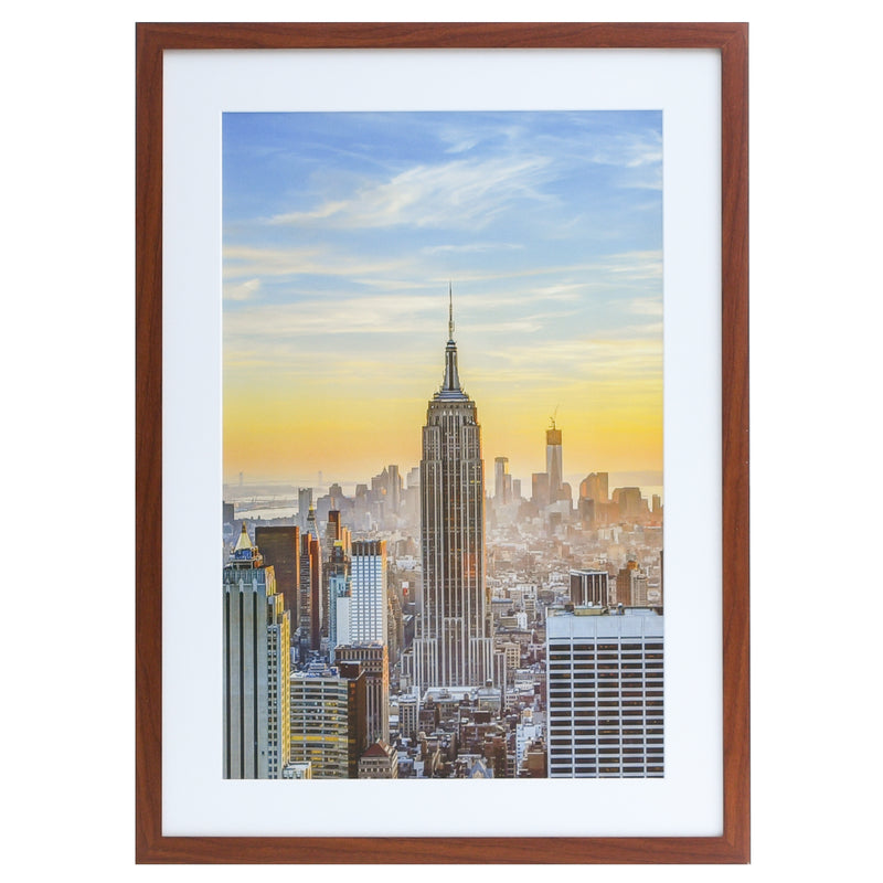 20x28-16x24 Modern Picture Frame, with White Mat, 1 inch Wide Border, Acrylic Front