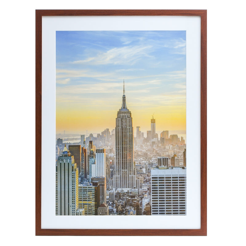 24x32-20x28 Modern Picture Frame, with White Mat, 1 inch Wide Border, Acrylic Front