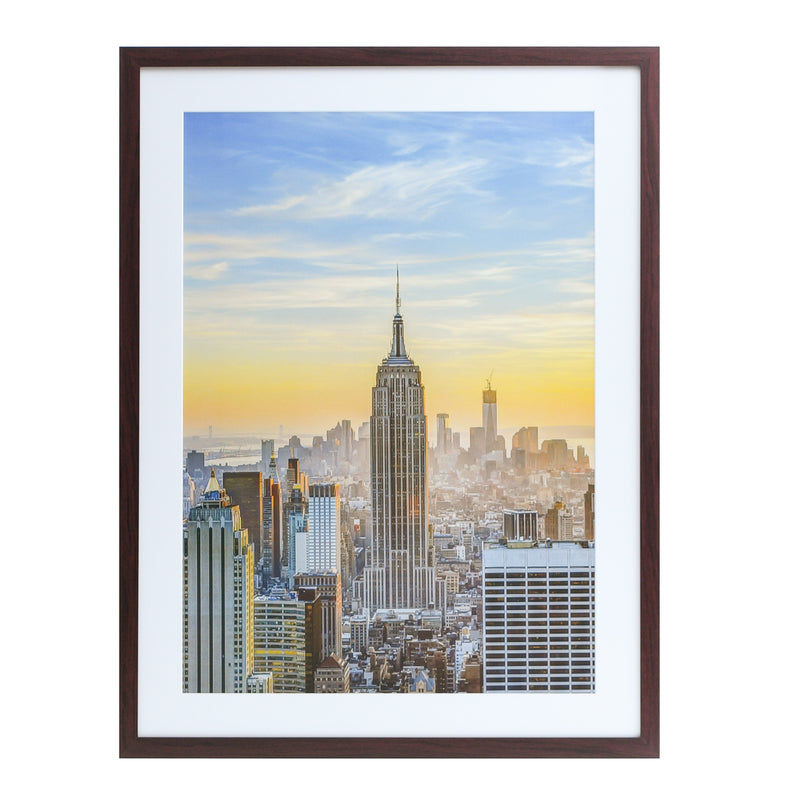 24x32-20x28 Modern Picture Frame, with White Mat, 1 inch Wide Border, Acrylic Front