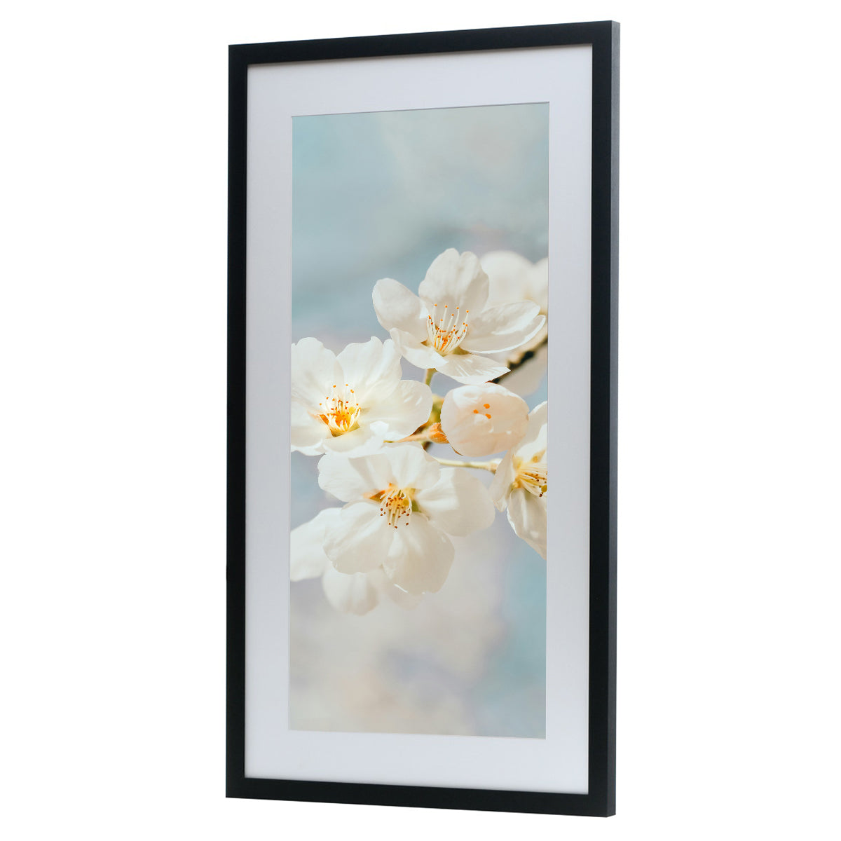 24x42-18x36 Poster Frame with 17.5x35.5 White Mat Opening, 1.25 Inch Wide and 1 Inch Thick Border, Acrylic Front