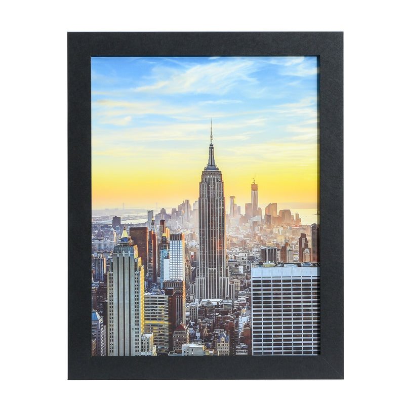 10x13 Modern Picture Frame, 1 inch Border, Glass Front, for Wall or Table