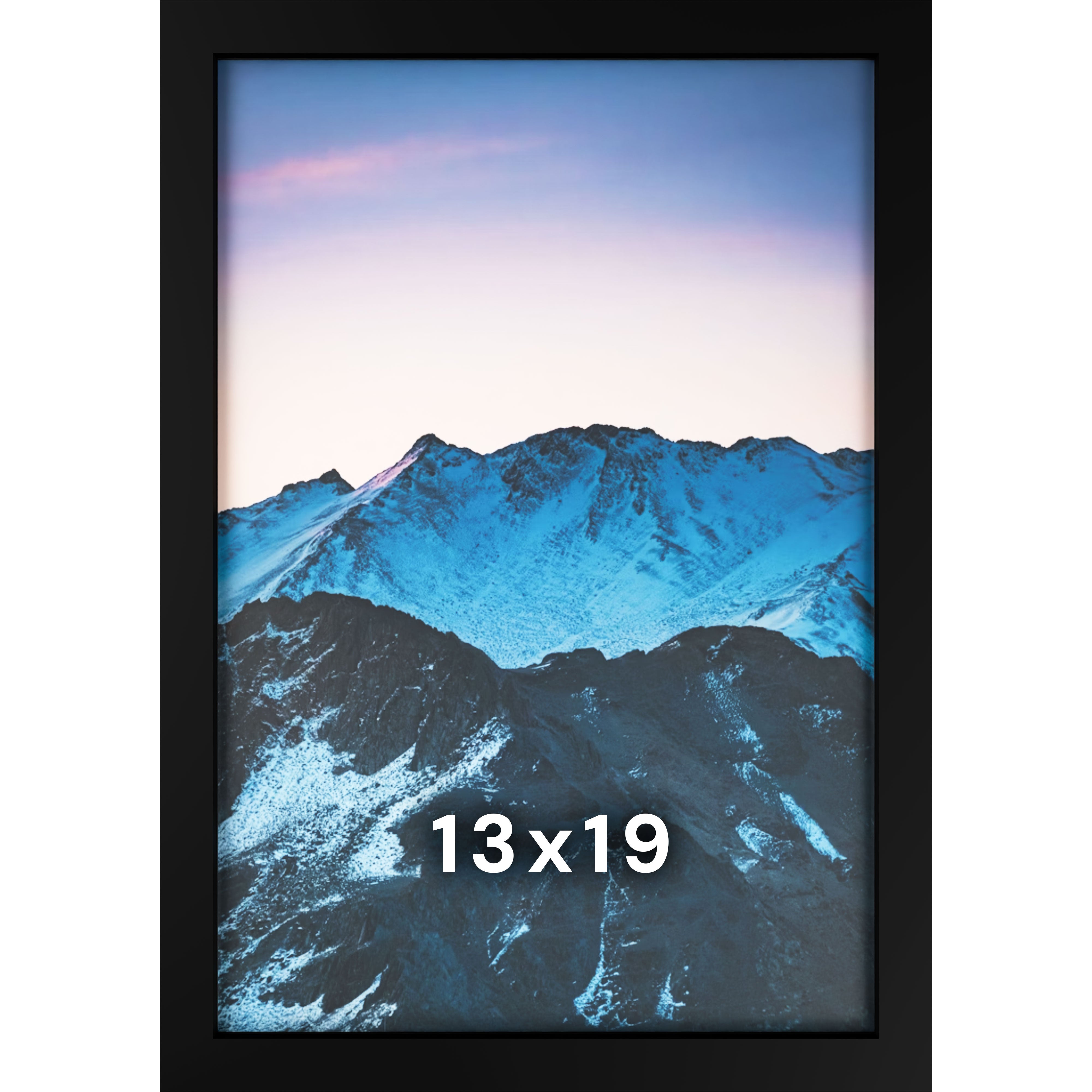 13x19 Solid Wood Frame, Matted to 11x17, Acrylic Front | Frame Amo