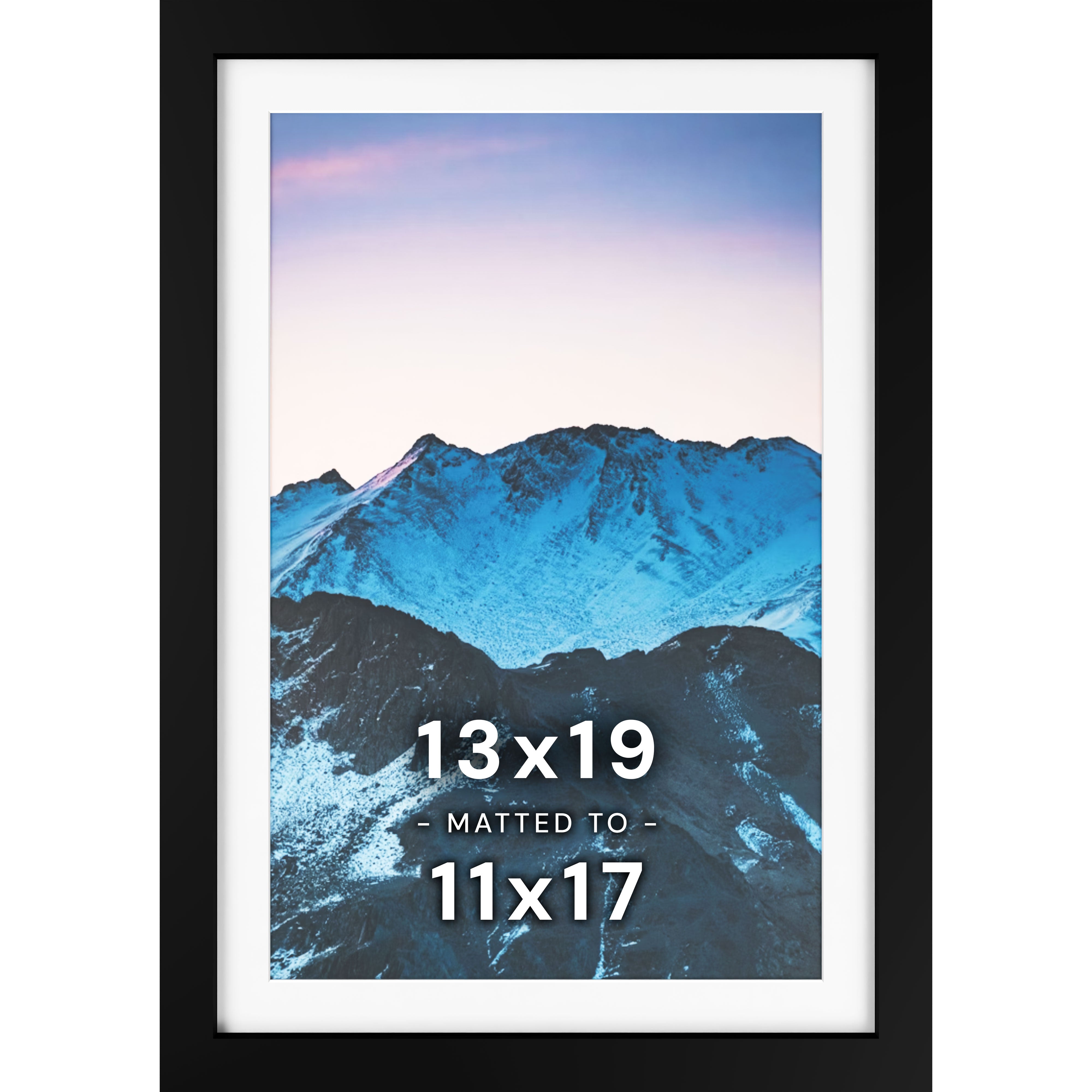 Amoページ 13x19 Solid Wood Frame, Matted to 11x17, Acrylic Front | Frame Amo