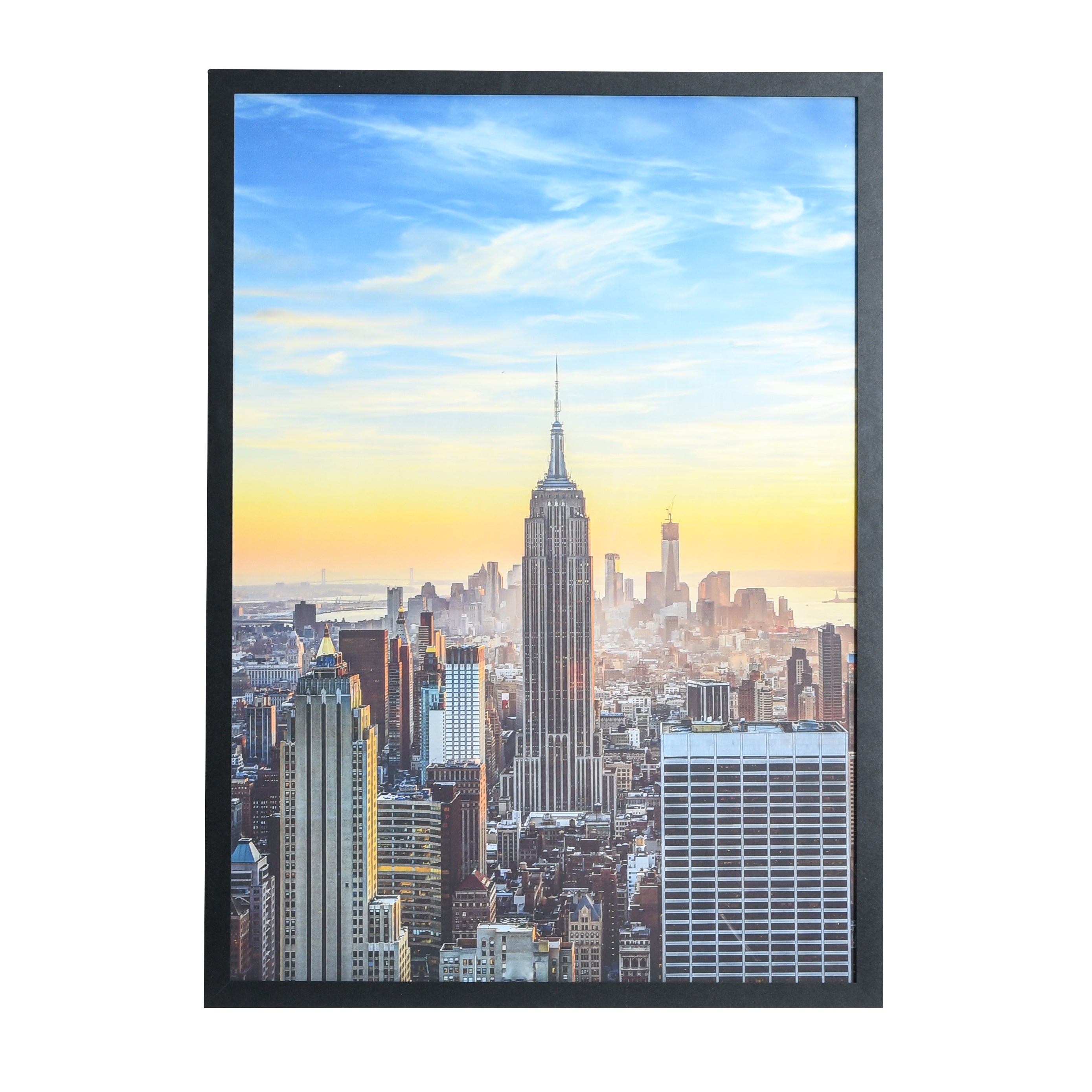 24x34 Modern Picture or Poster Frame, 1 inch Wide Border, Acrylic Front