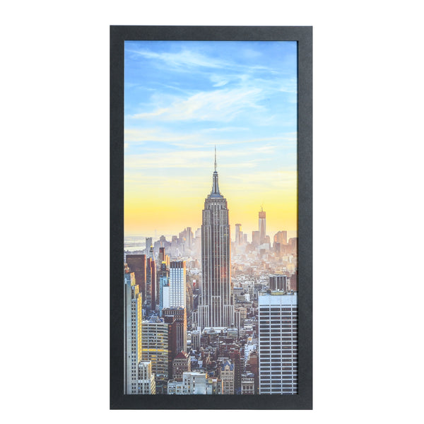 10x24 Black Modern Picture or Poster Frame, 1 inch Wide Border, Acrylic Front