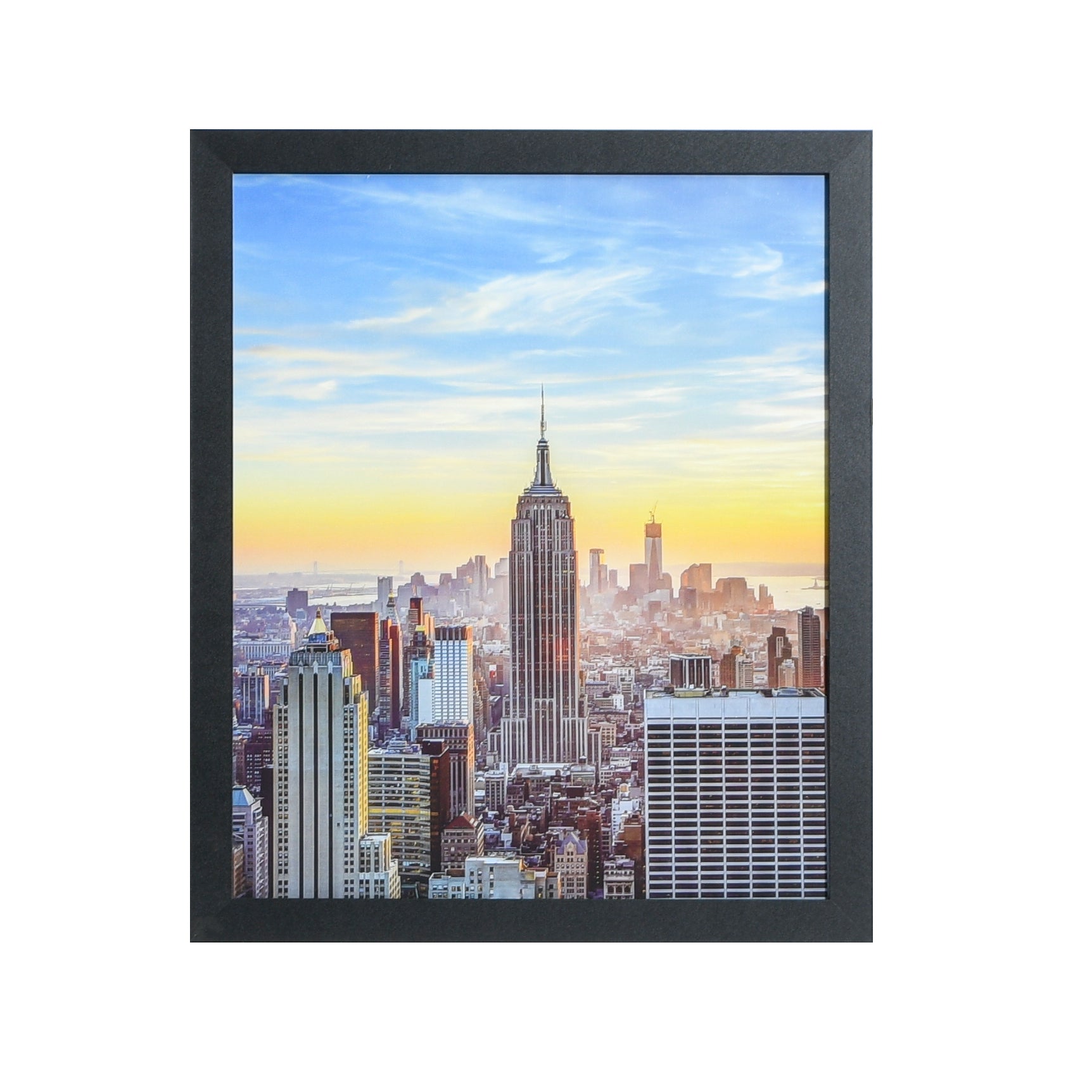 13x16 Black Modern Picture or Poster Frame, 1 inch Wide Border, Acrylic Front