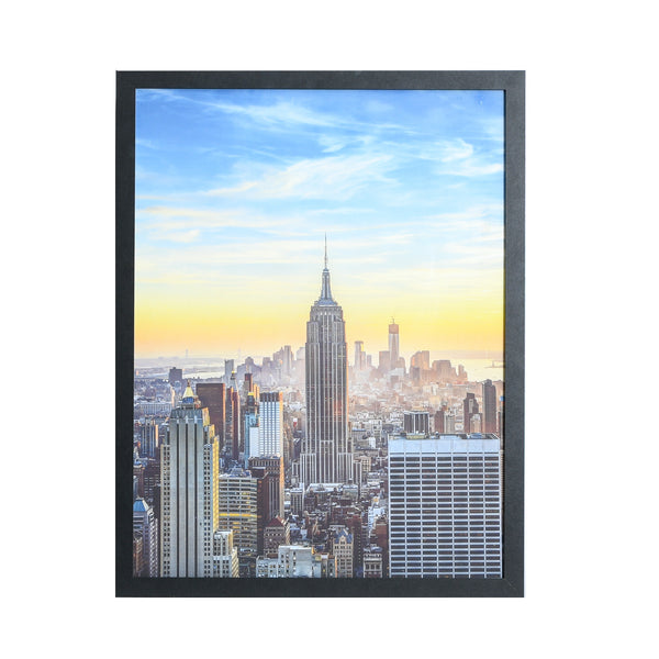 19x26 Black Modern Picture or Poster Frame, 1 inch Wide Border, Acrylic Front